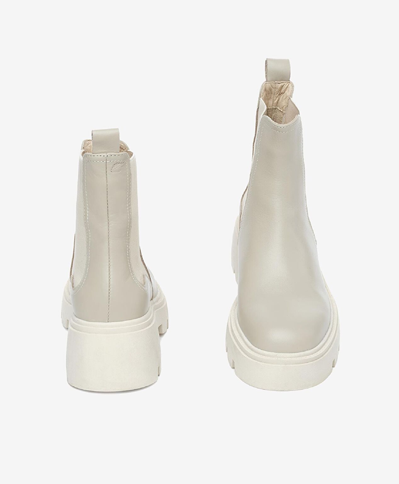 Kadın Bej Hakiki Deri Chealse Bot - 7