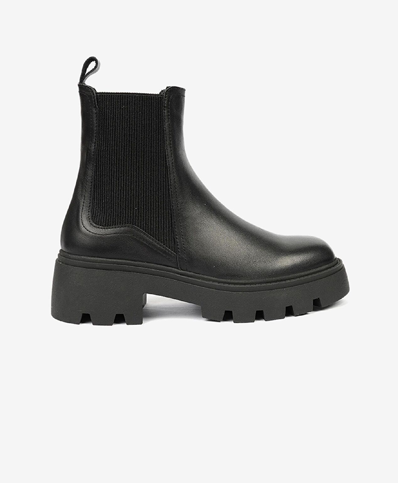 Kadın Siyah Hakiki Deri Chealse Bot - 1