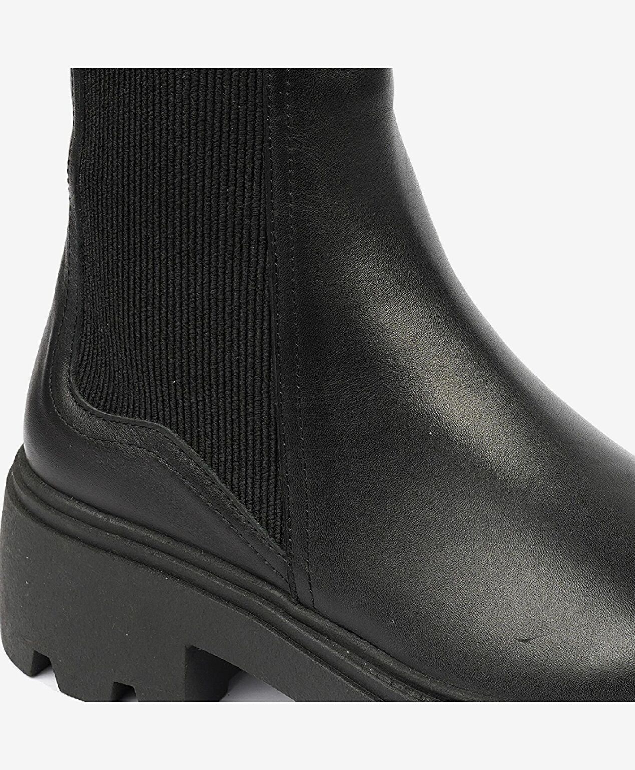 Kadın Siyah Hakiki Deri Chealse Bot - 5