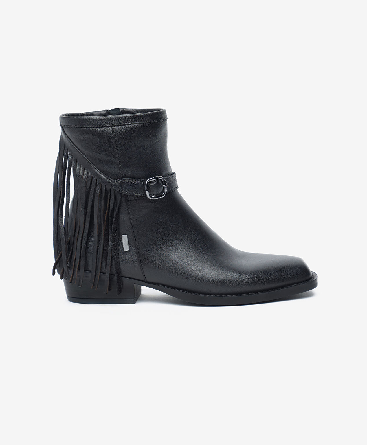 Kadın Siyah Hakiki Deri Topuklu Bot - 1