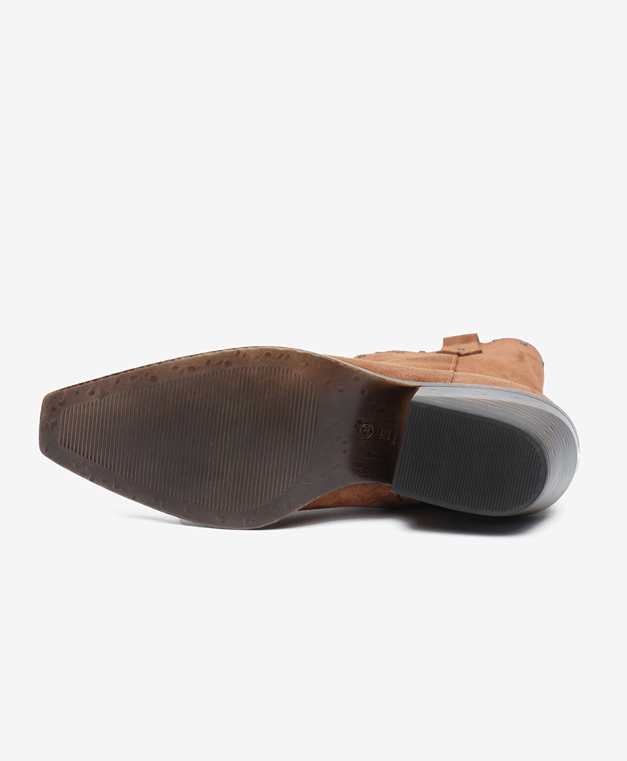 Kadın Taba Süet Hakiki Deri Topuklu Bot - 3