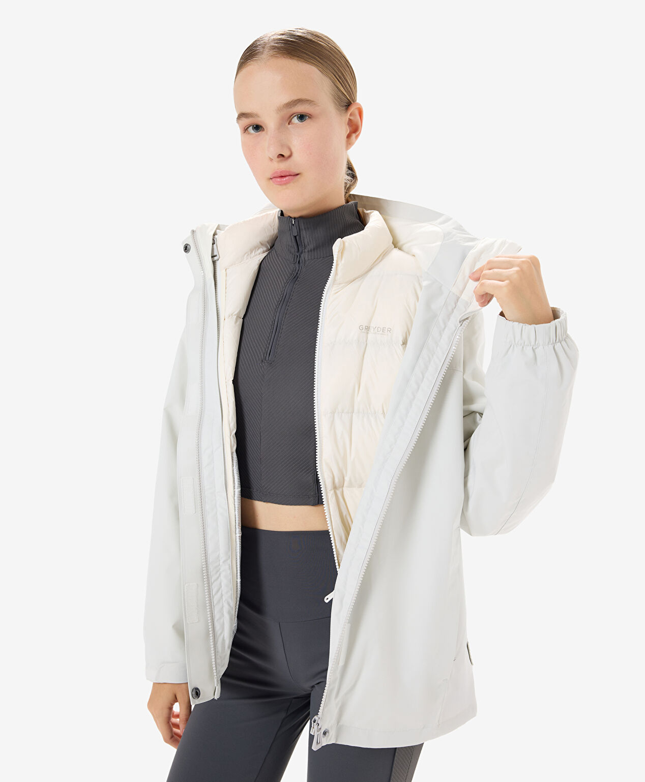 Kadın Beyaz Mont - 6