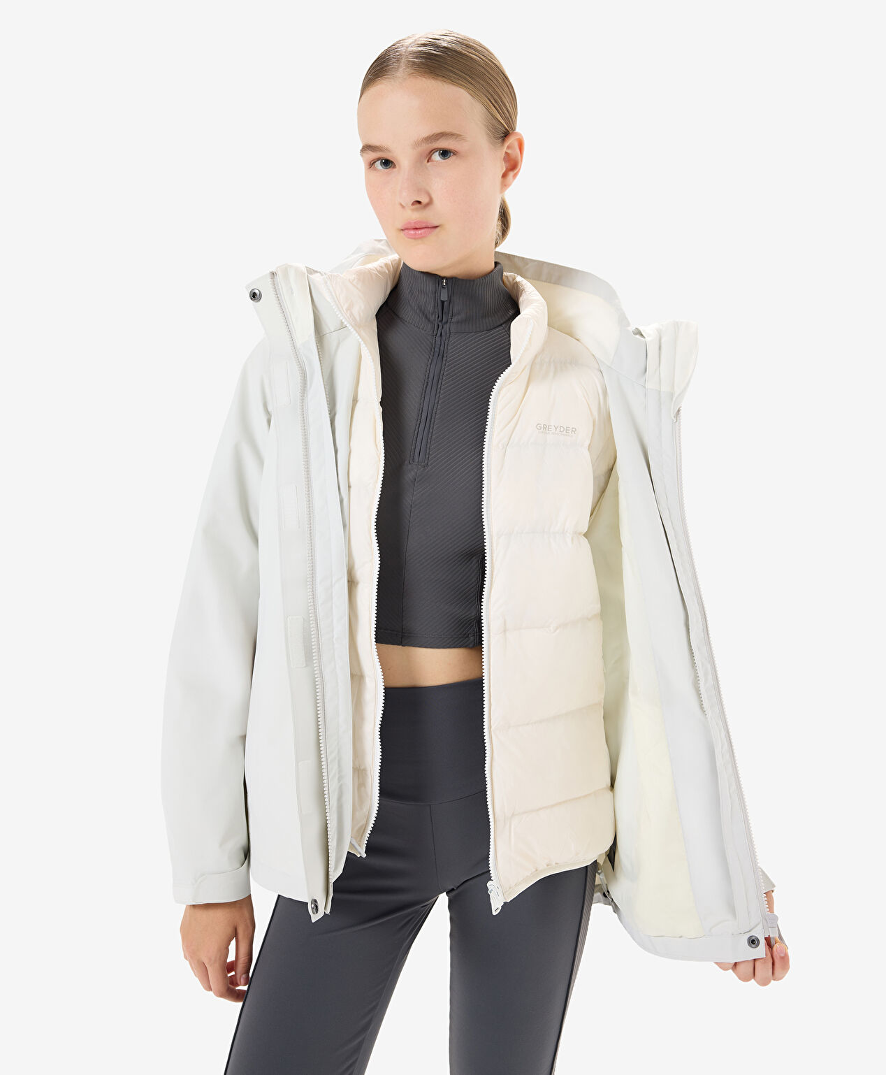 Kadın Beyaz Mont - 7