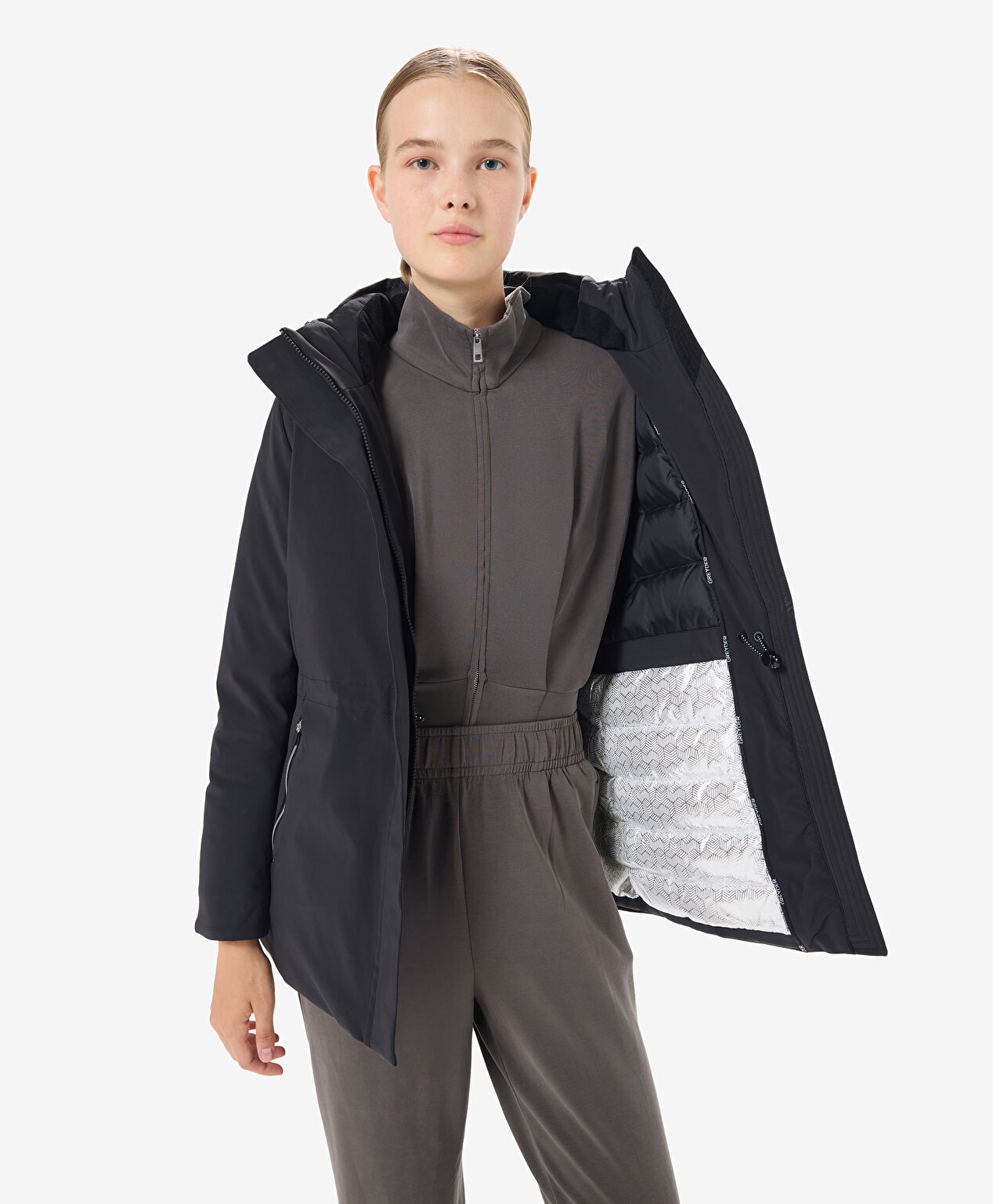 Kadın Siyah Mont - 5