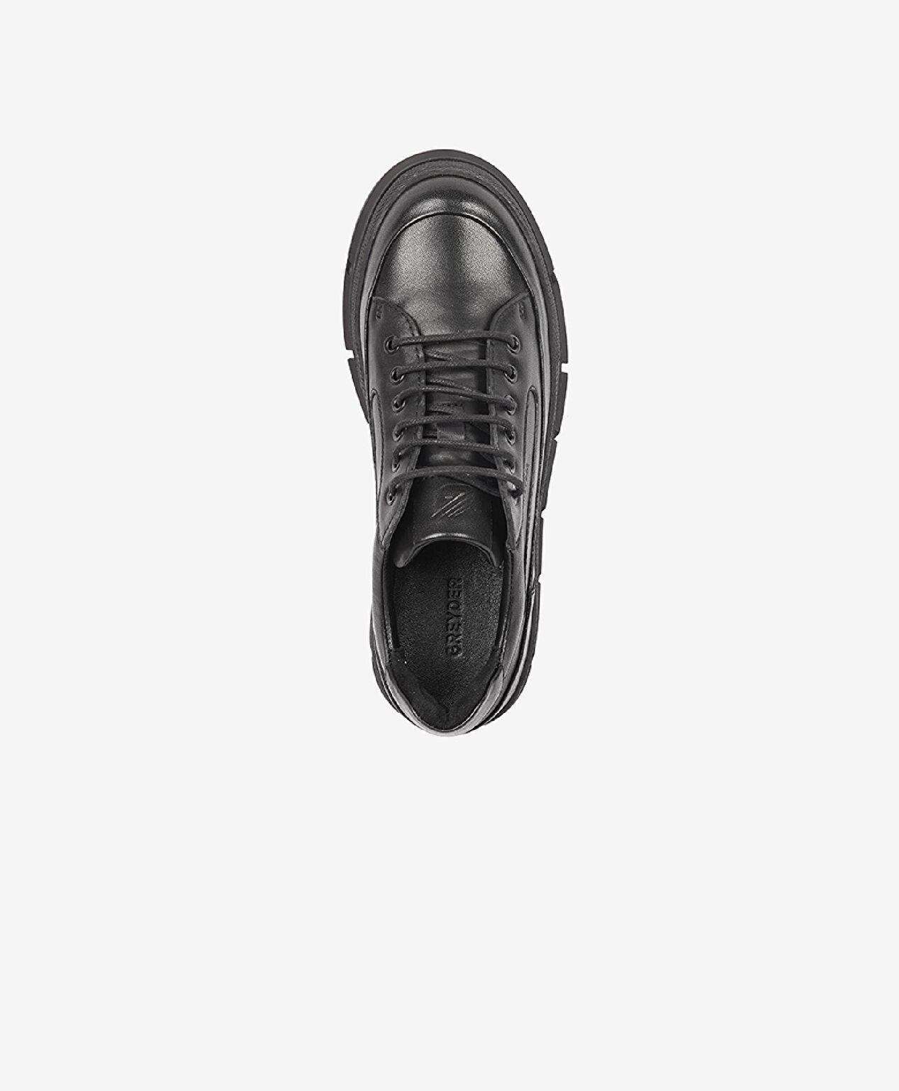 Kadın Siyah Hakiki Deri Ayakkabı - 6