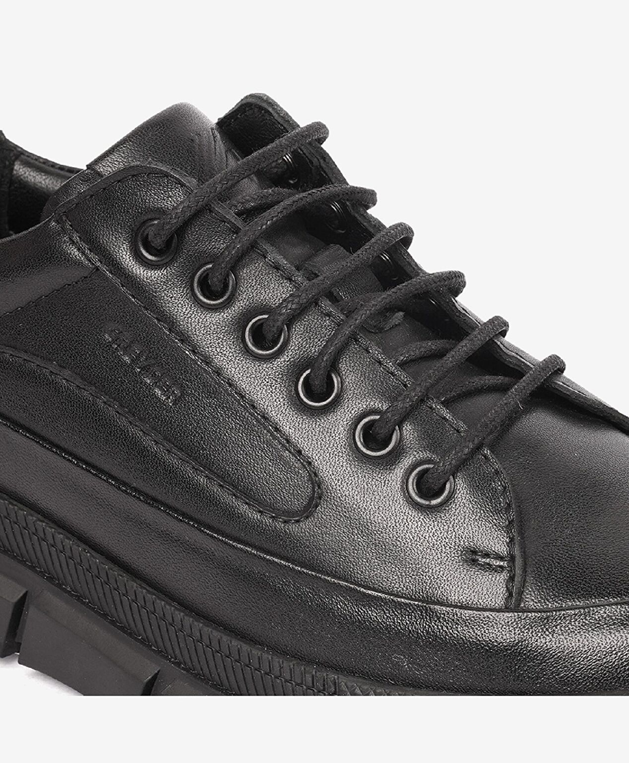 Kadın Siyah Hakiki Deri Ayakkabı - 7