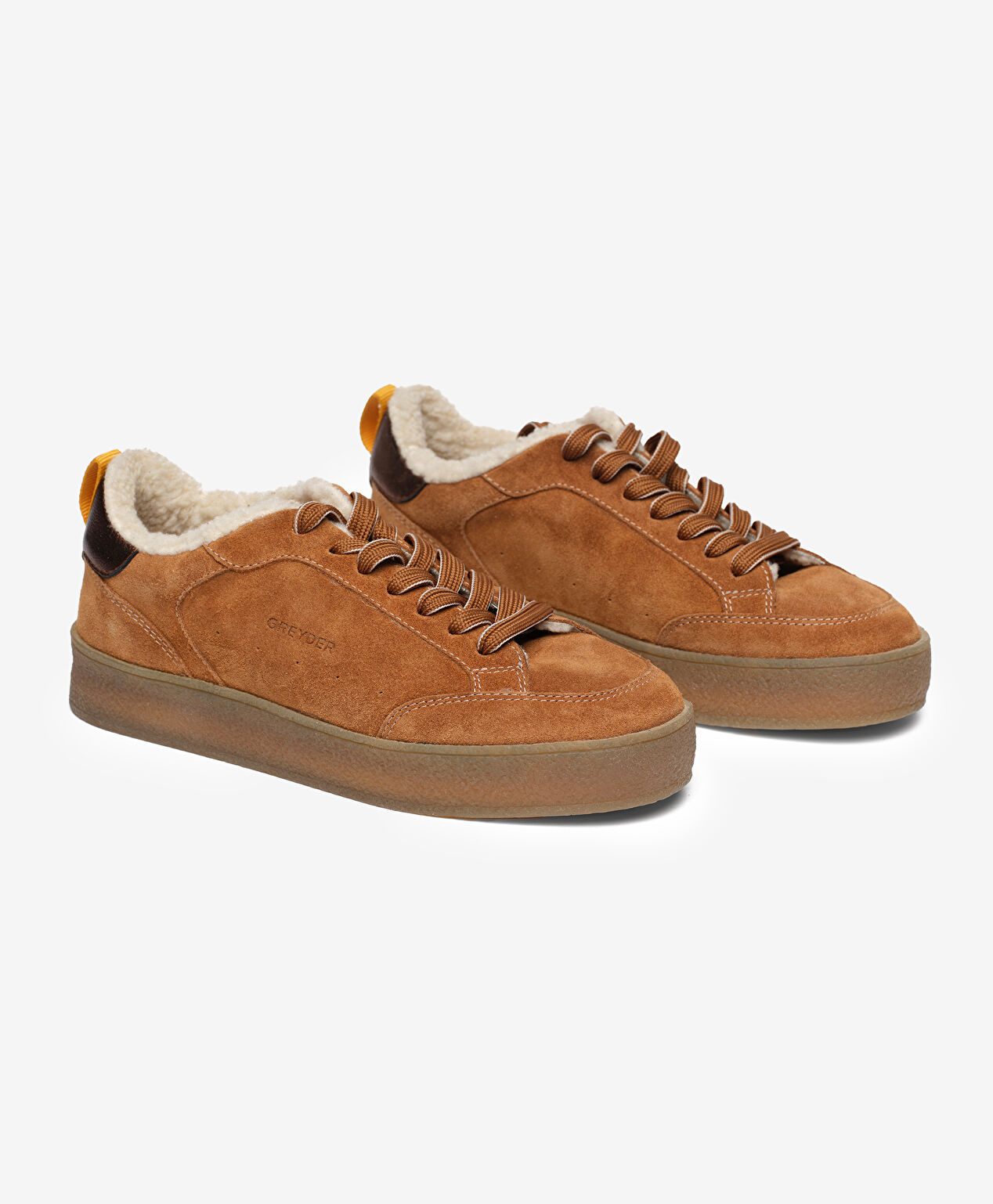 Kadın Taba Hakiki Deri Sneaker Ayakkabı - 3