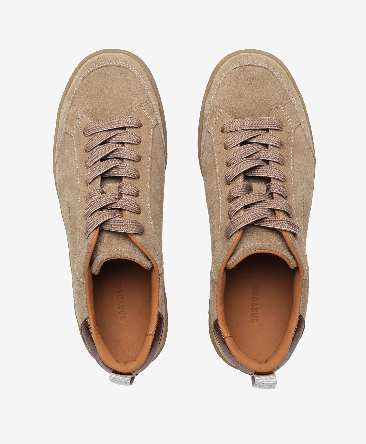 Kadın Vizon Hakiki Deri Sneaker Ayakkabı - 5