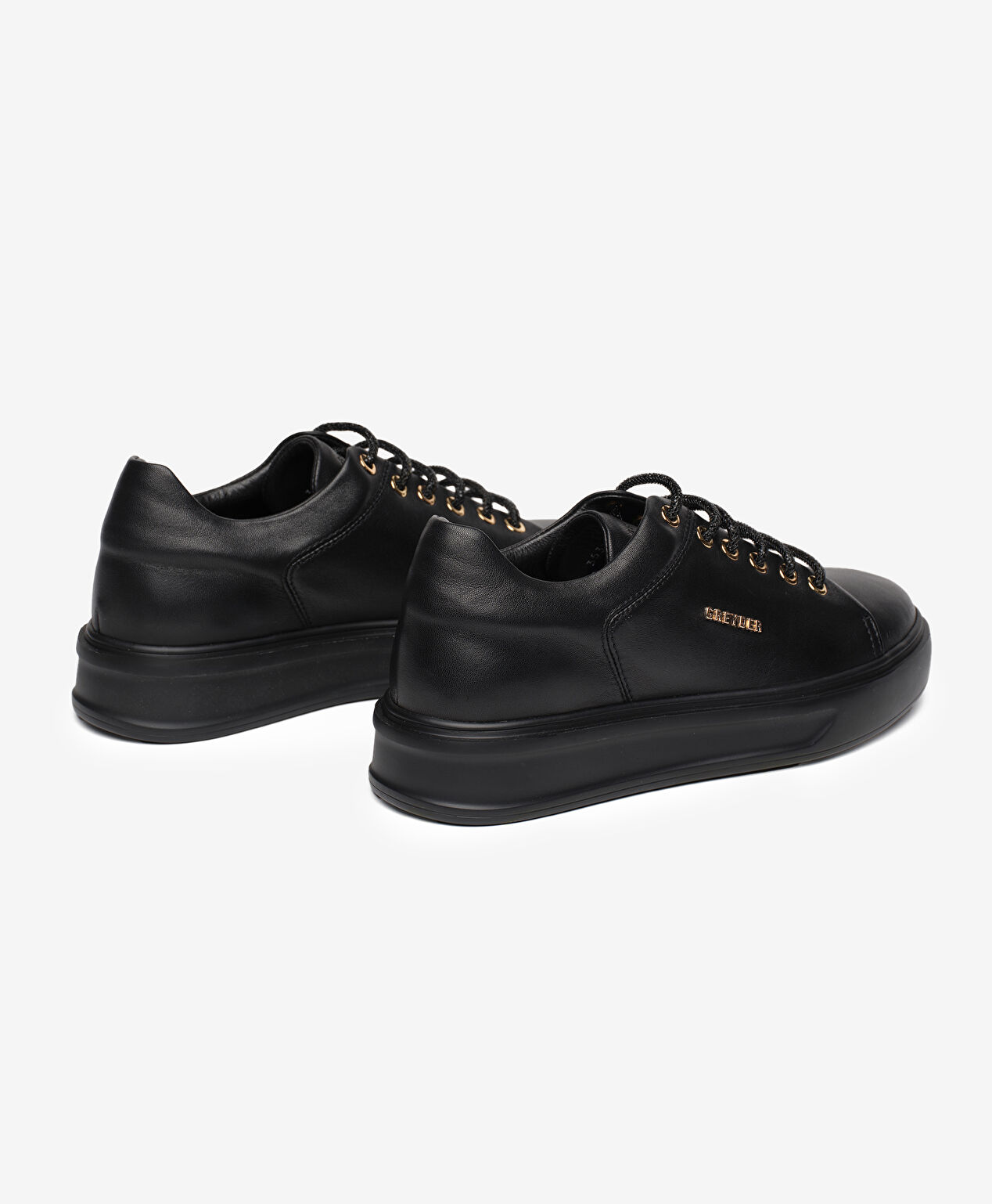 Kadın Siyah Hakiki Deri Sneaker Ayakkabı - 4