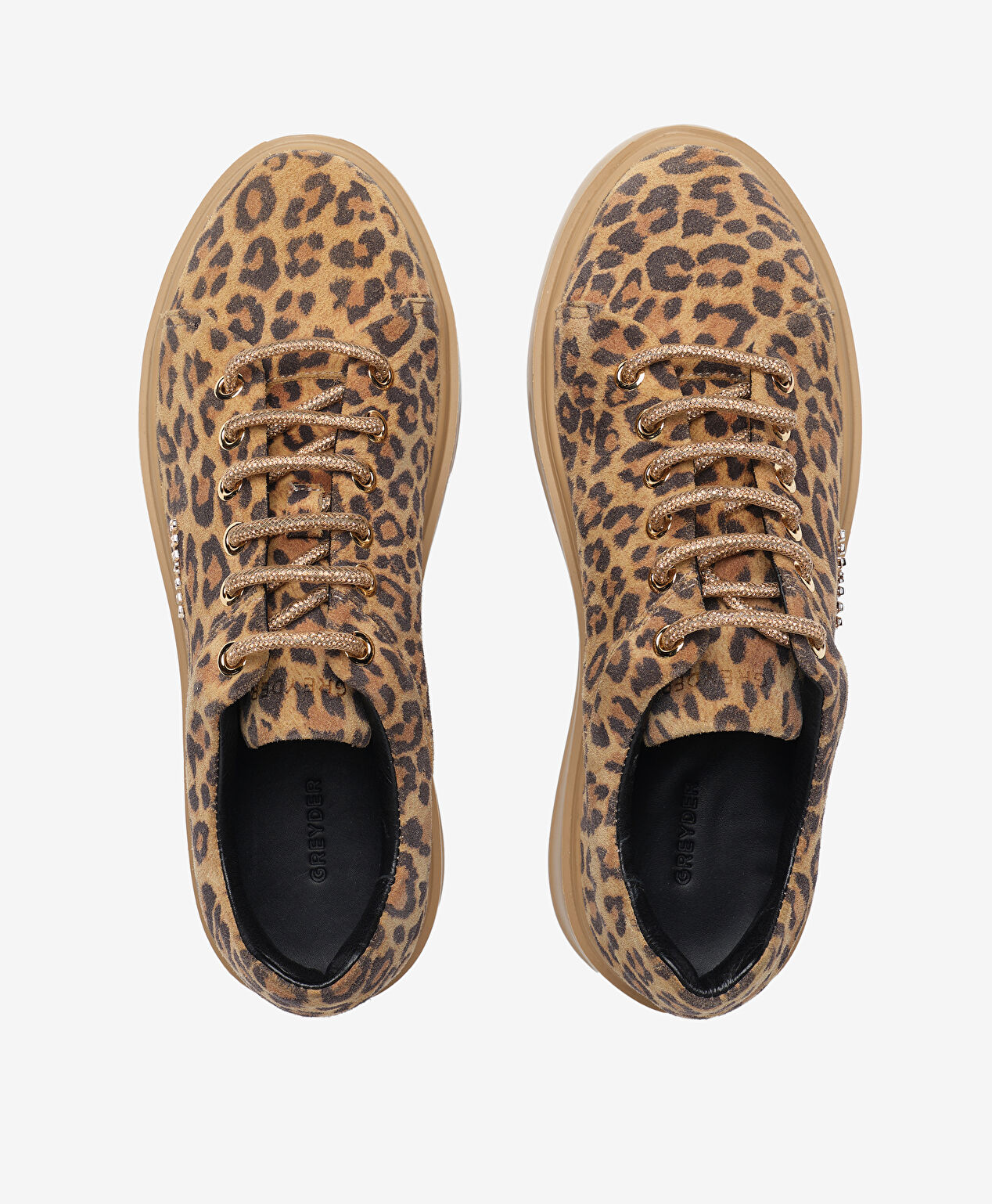 Kadın Leopar Hakiki Deri Sneaker Ayakkabı - 5