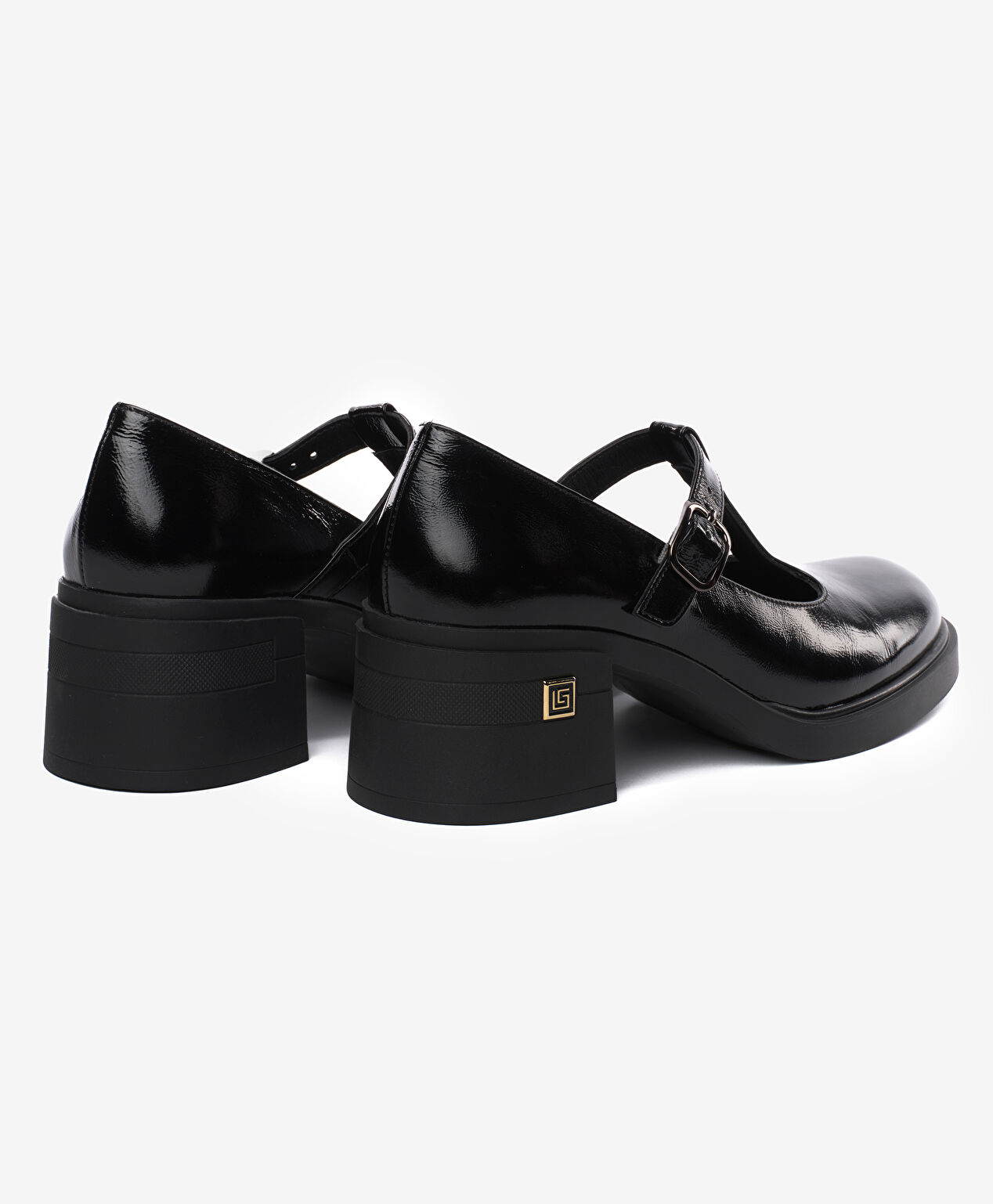 Kadın Siyah Rugan Hakiki Deri Klasik Ayakkabı - 4