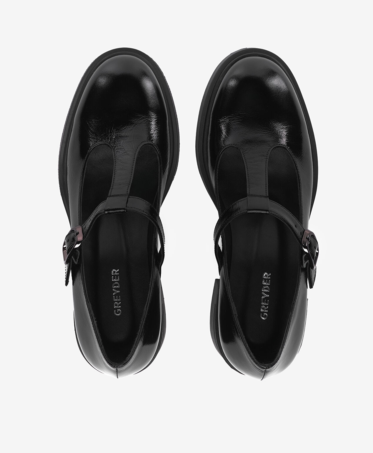 Kadın Siyah Rugan Hakiki Deri Klasik Ayakkabı - 5