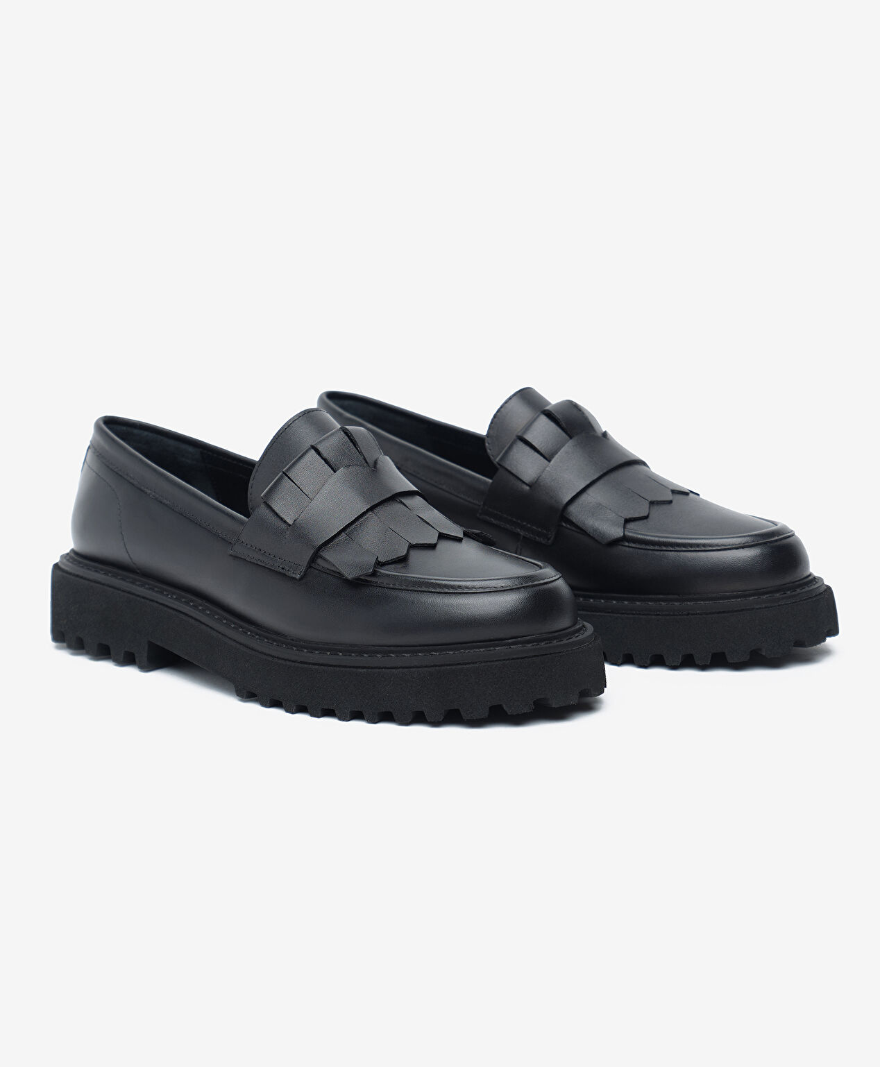 Kadın Siyah Hakiki Deri Loafer Ayakkabı - 3