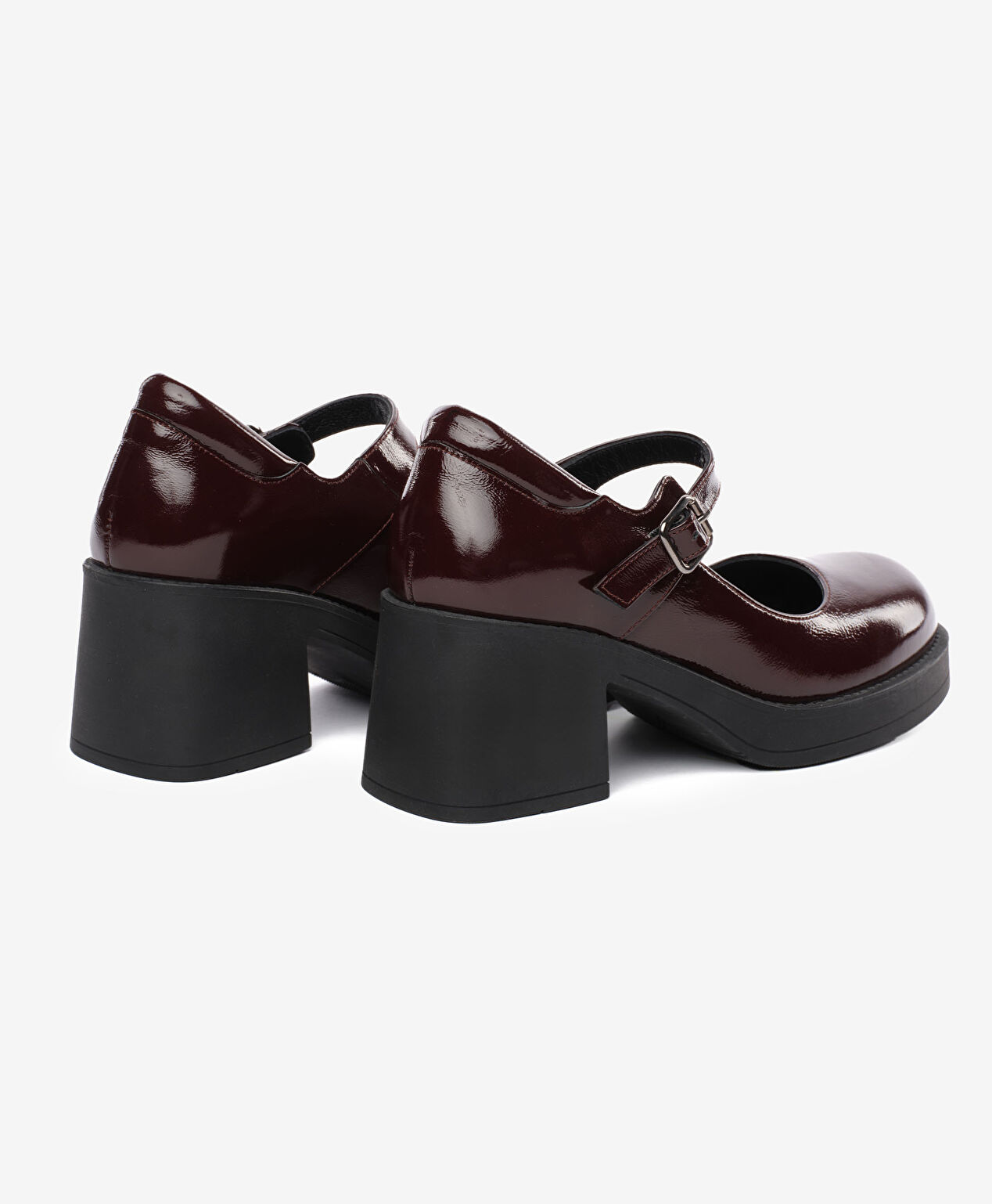 Kadın Bordo Rugan Hakiki Deri Klasik Ayakkabı - 4