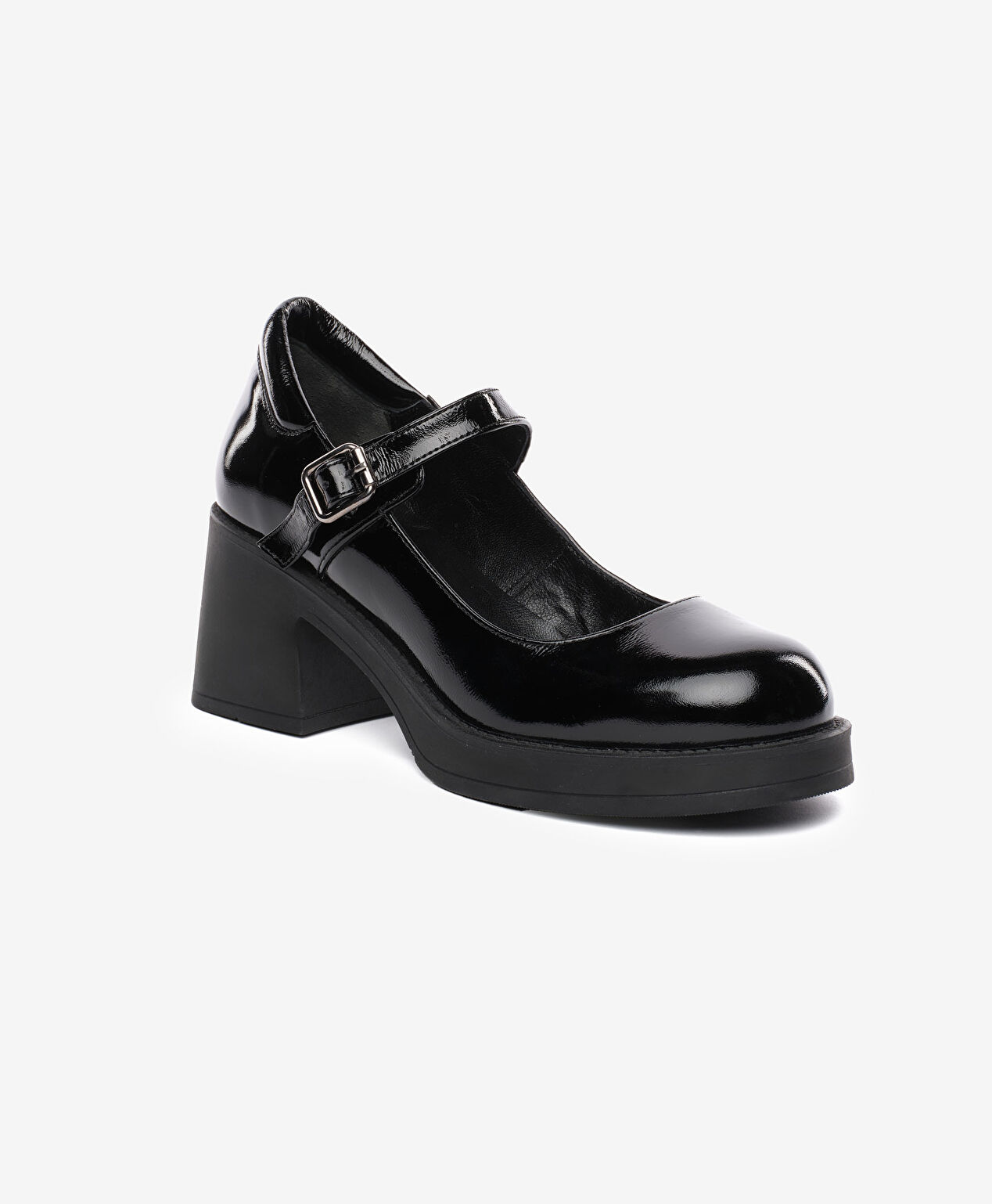 Kadın Siyah Rugan Hakiki Deri Klasik Ayakkabı - 2