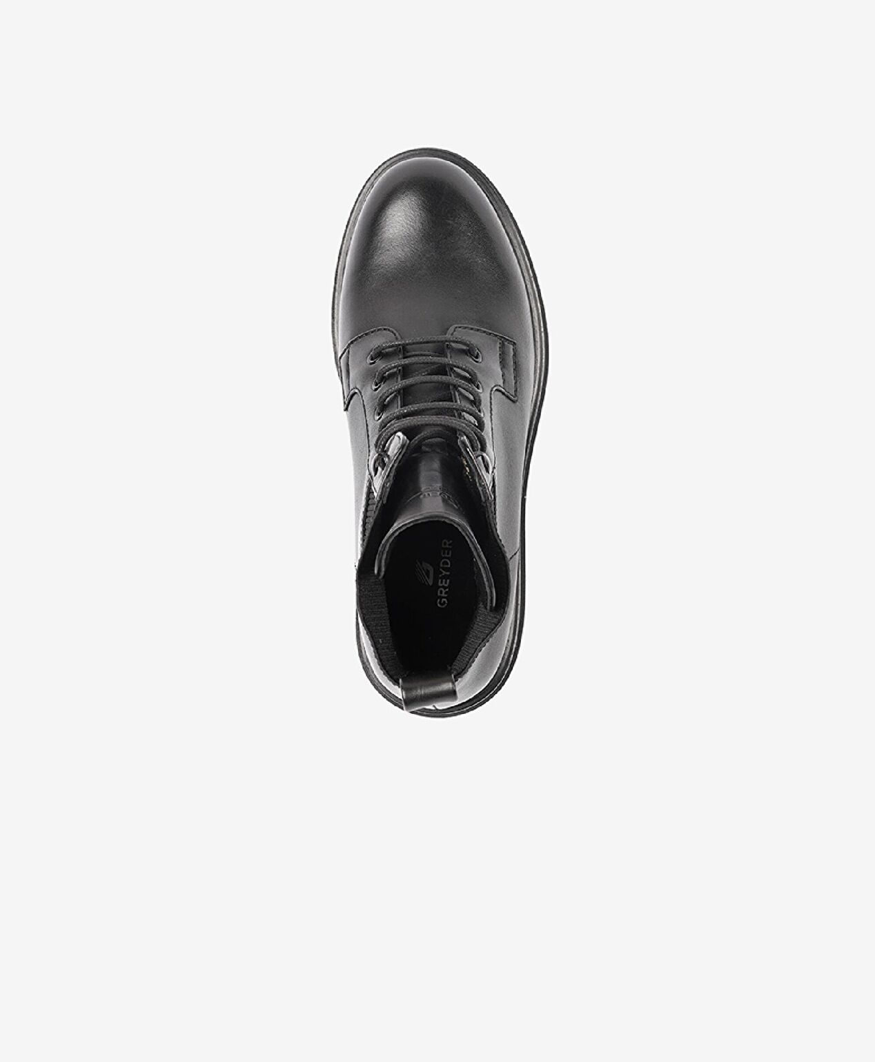 Kadın Siyah Hakiki Deri Military Bot - 4