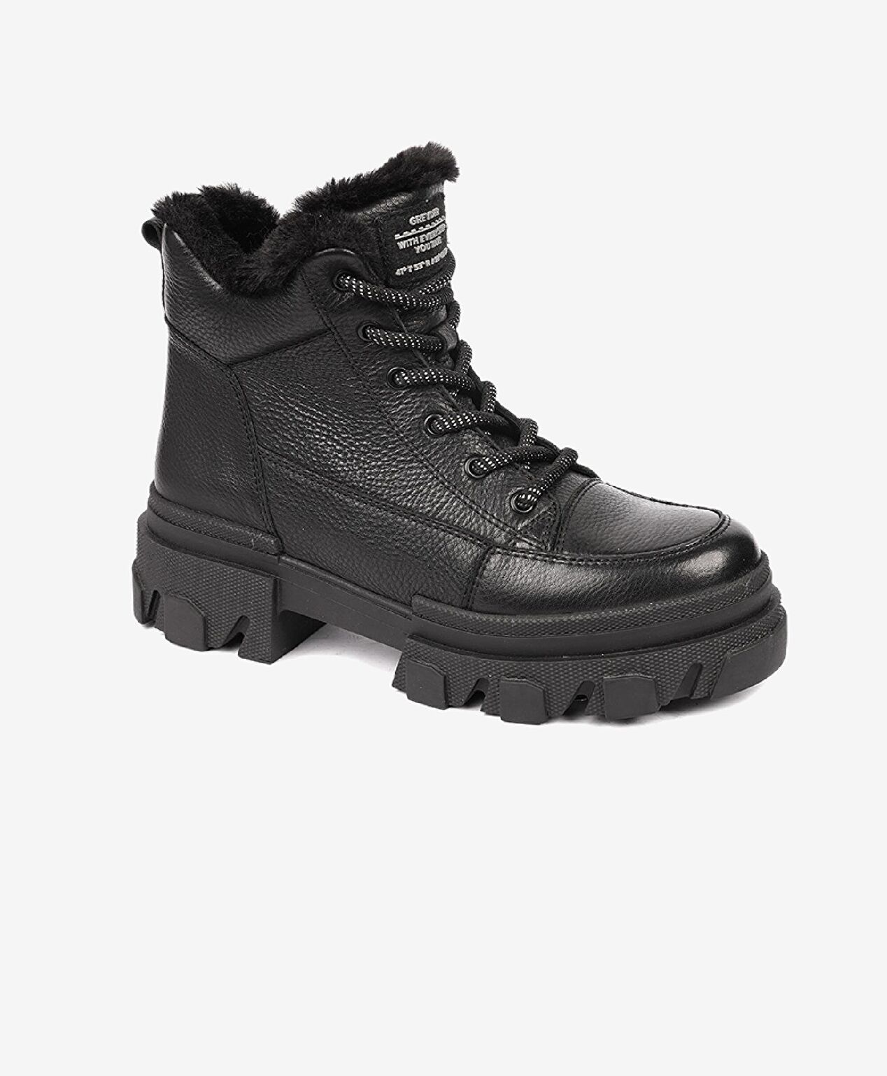 Kadın Siyah Hakiki Deri Bot - 1