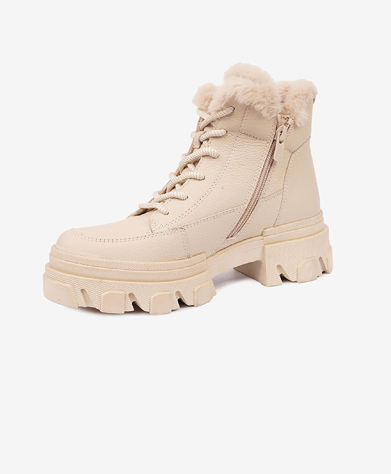 Kadın Ekru Hakiki Deri Bot - 3