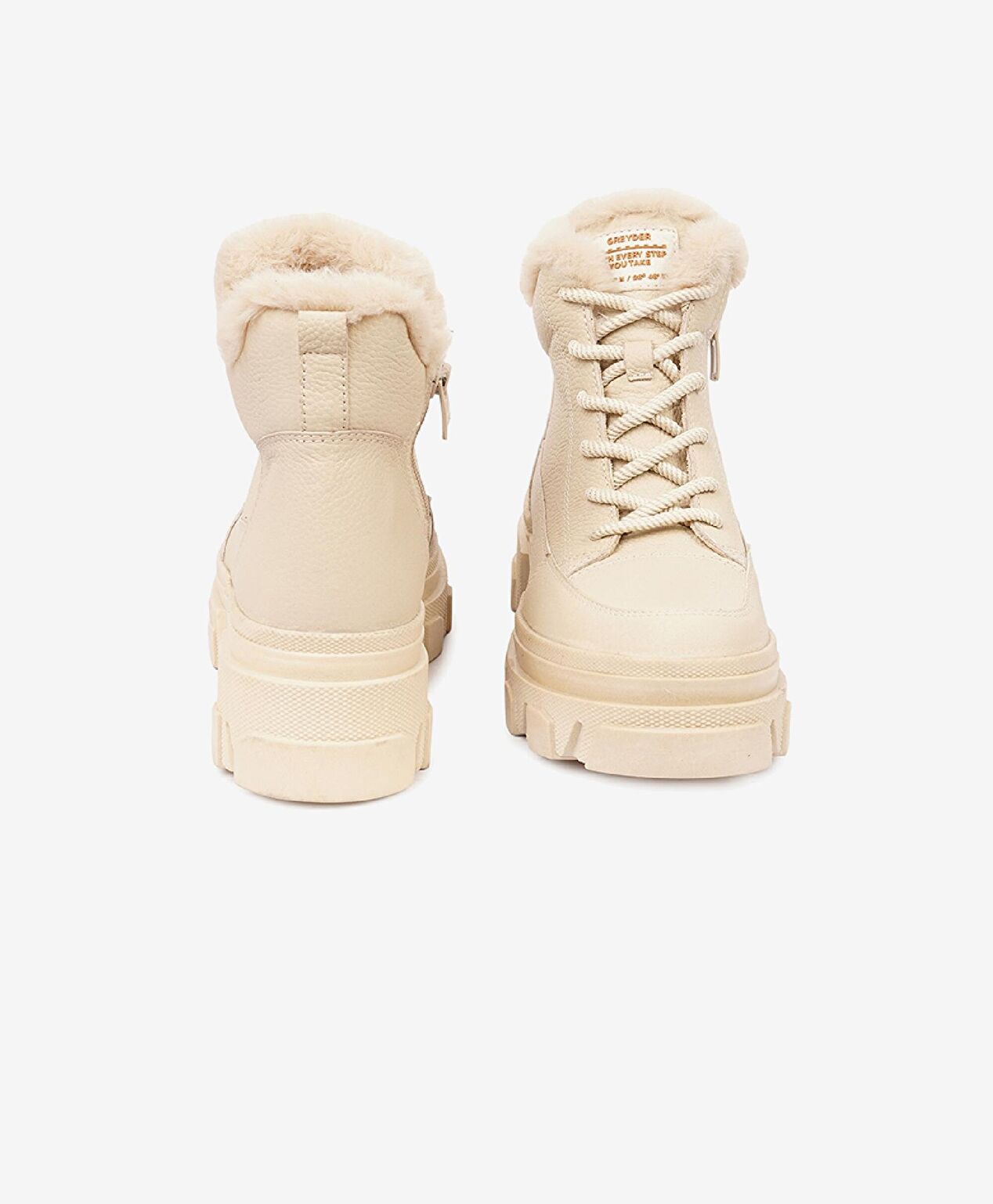 Kadın Ekru Hakiki Deri Bot - 7