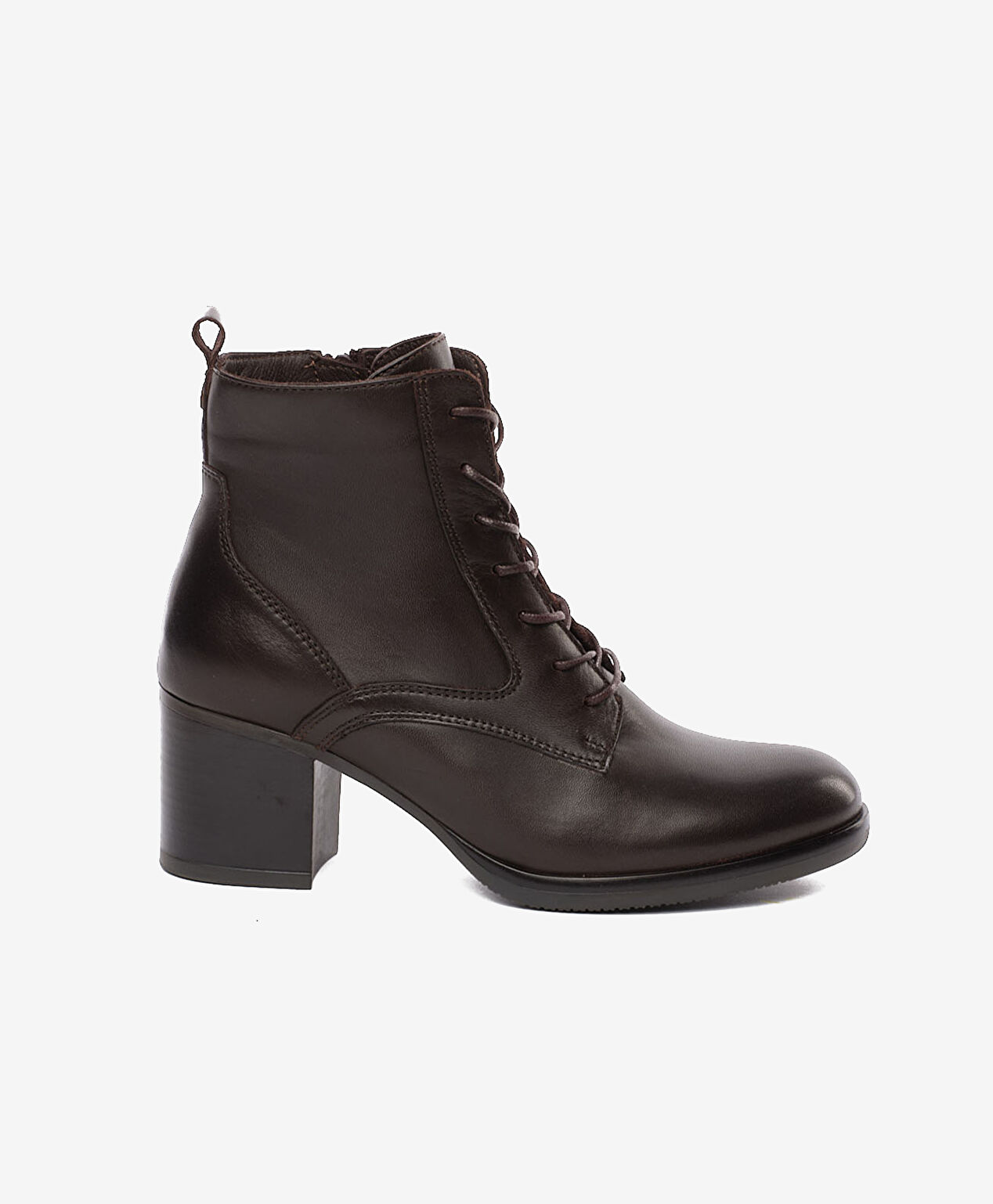 Kadın Kahverengi Hakiki Deri Topuklu Bot - 1