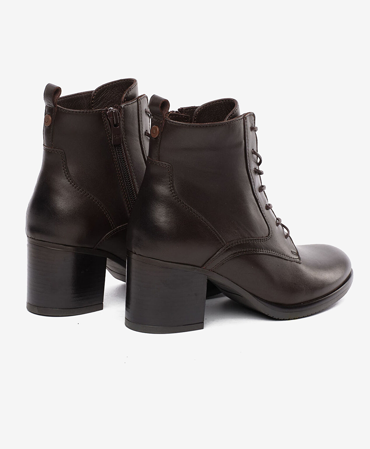 Kadın Kahverengi Hakiki Deri Topuklu Bot - 4