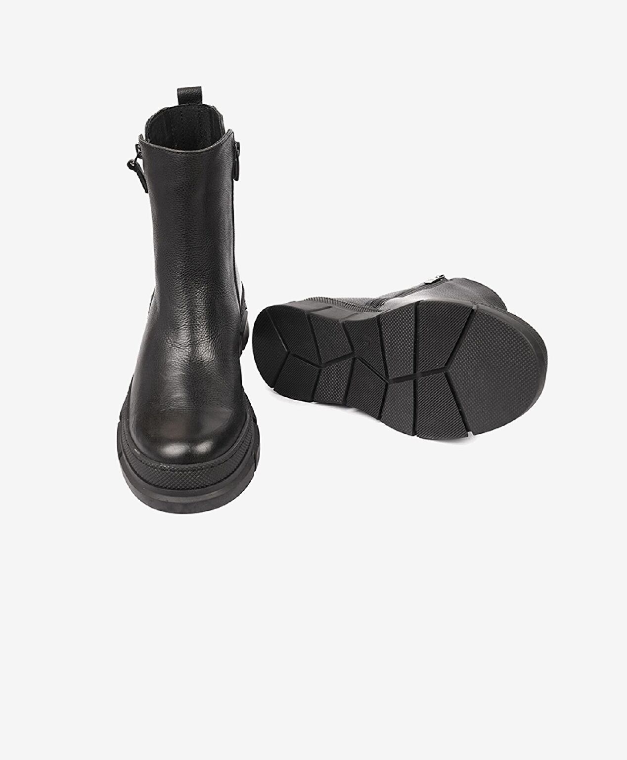 Kadın Siyah Hakiki Deri Bot - 5