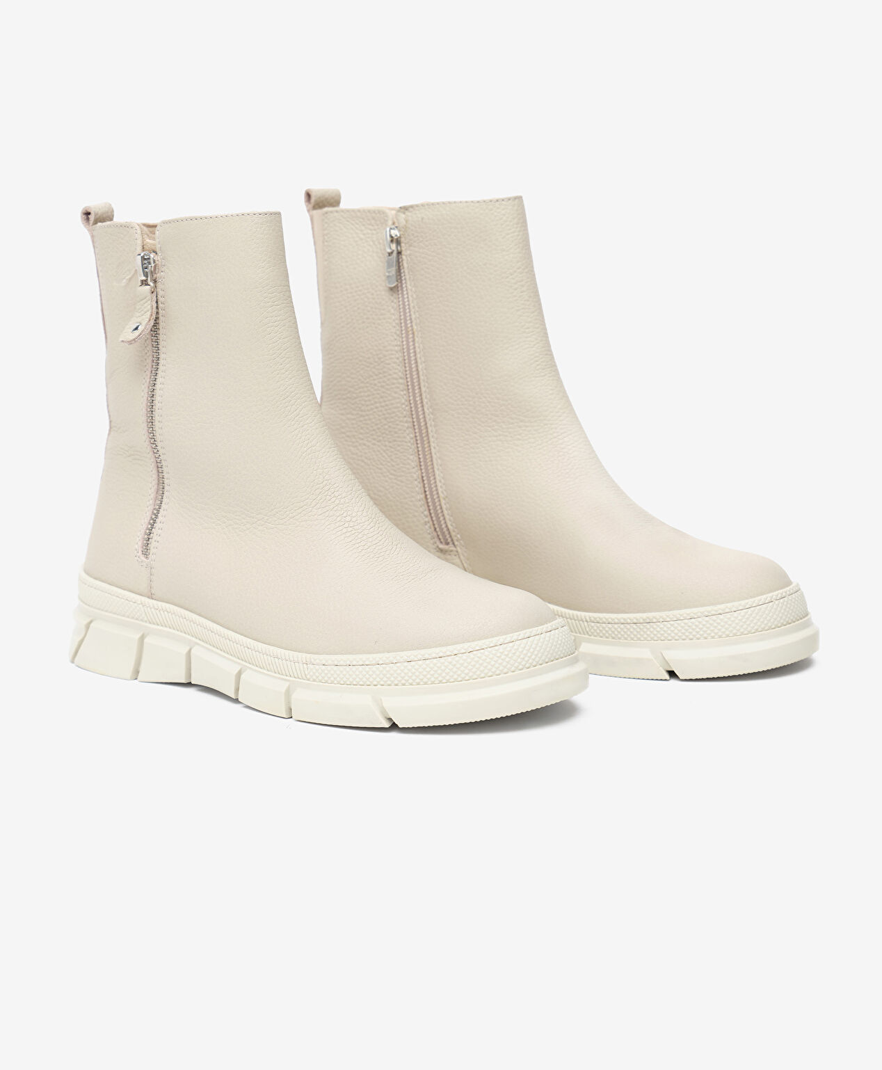 Kadın Ekru Hakiki Deri Bot - 3