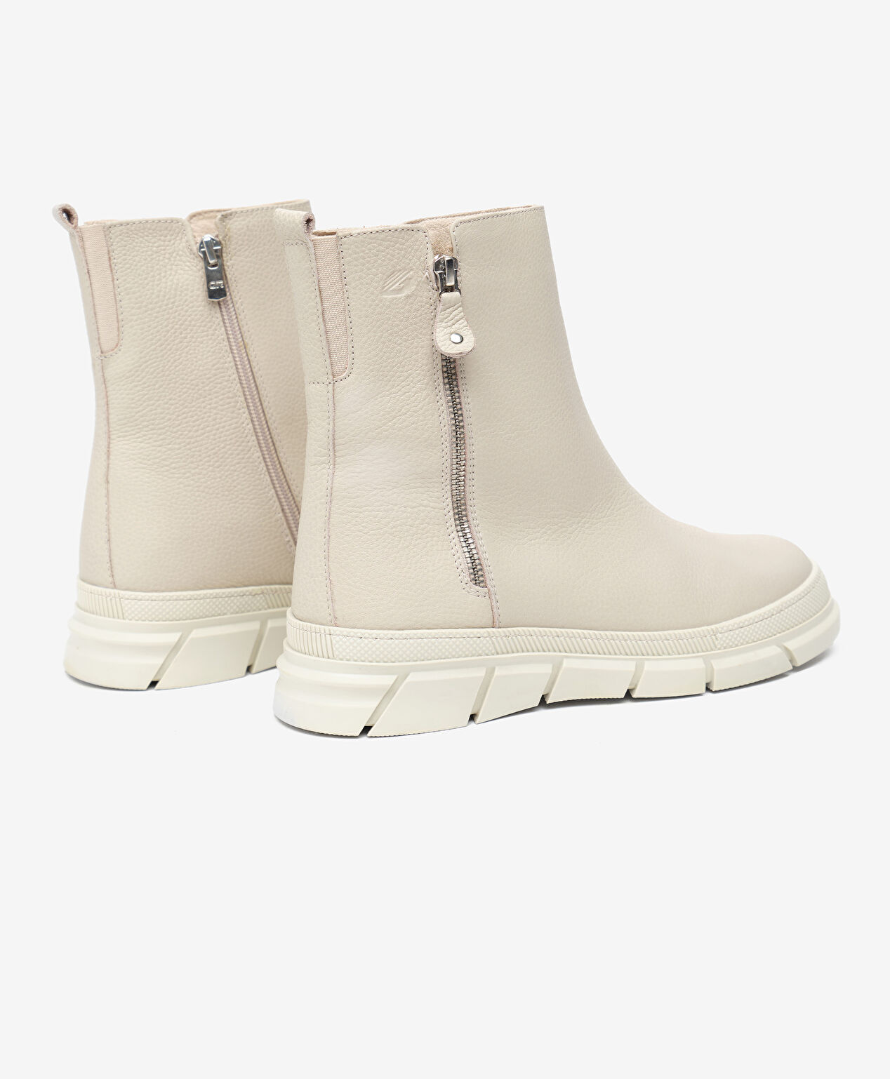 Kadın Ekru Hakiki Deri Bot - 4