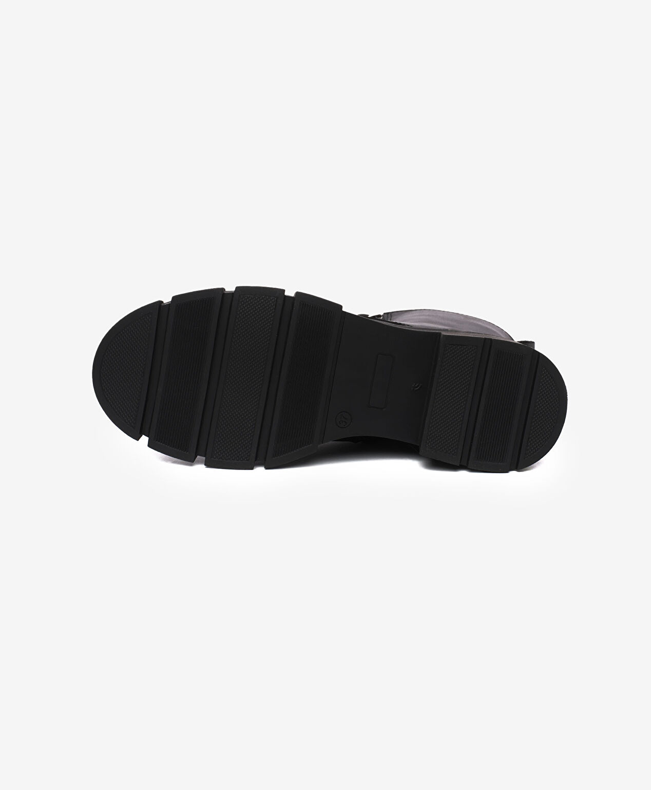 Kadın Siyah Hakiki Deri Military Bot - 5