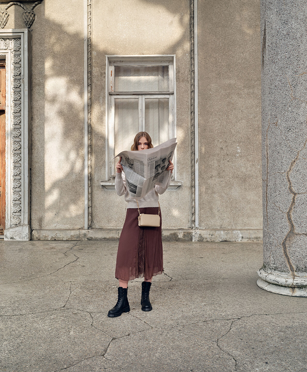 Kadın Siyah Hakiki Deri Military Bot - 7