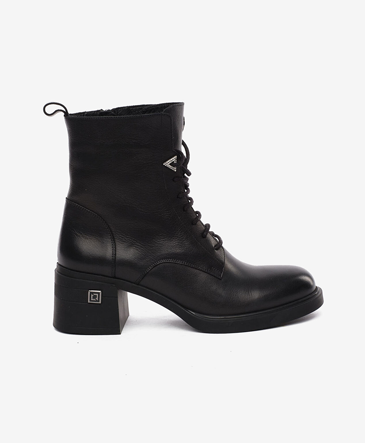 Kadın Siyah Hakiki Deri Topuklu Bot - 1