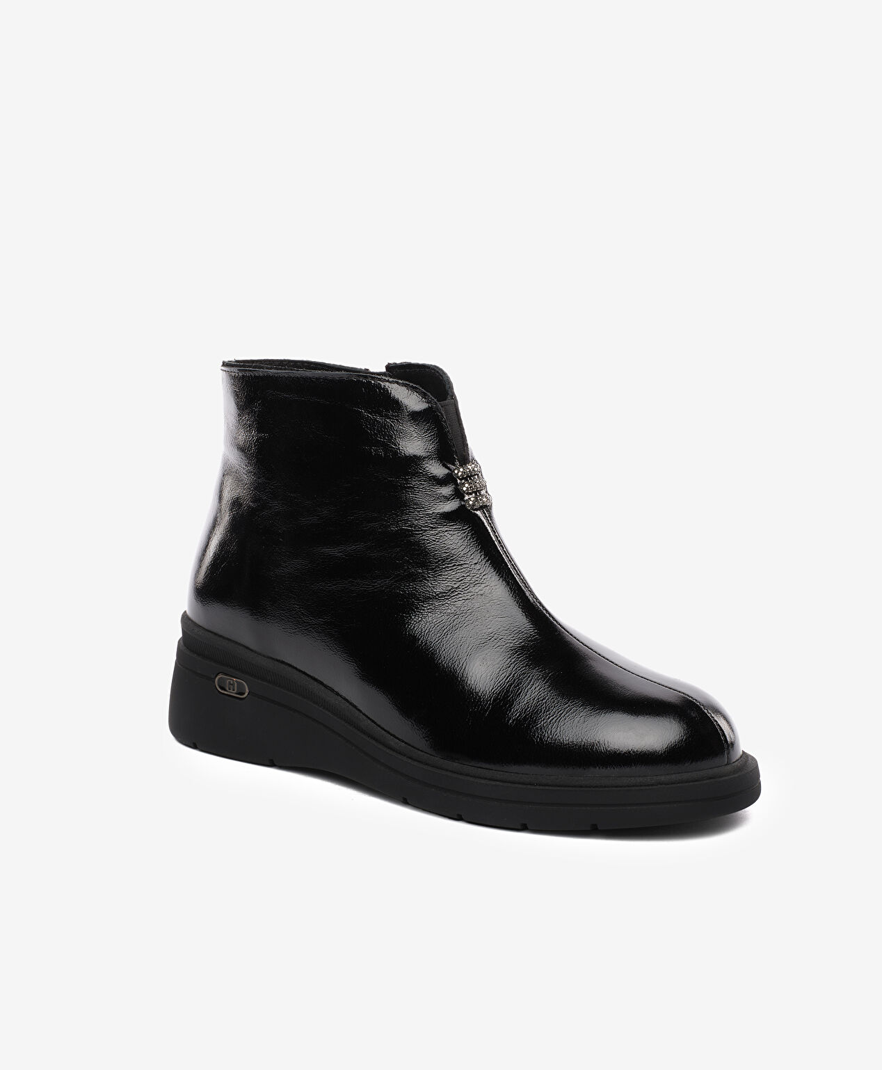 Kadın Siyah Rugan Hakiki Deri Comfort Bot - 2