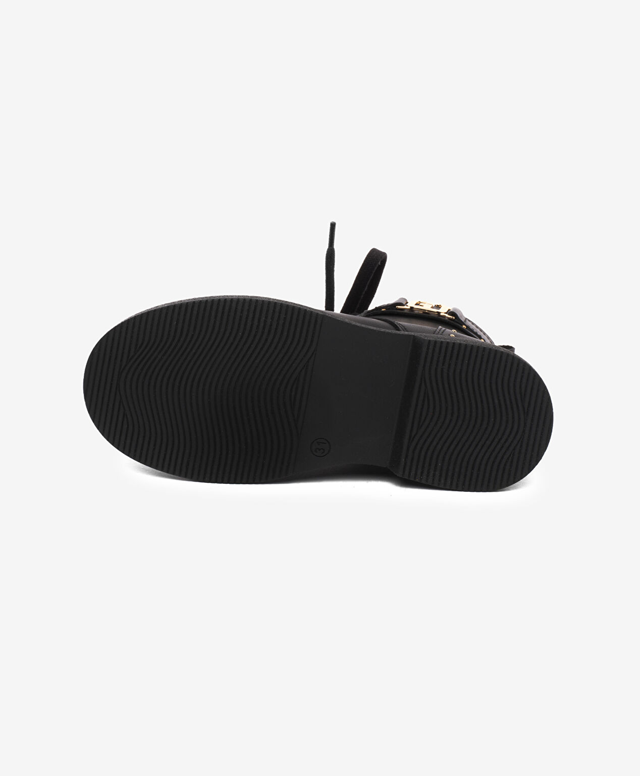 Kız Çocuk Siyah Hakiki Deri Military Bot - 5