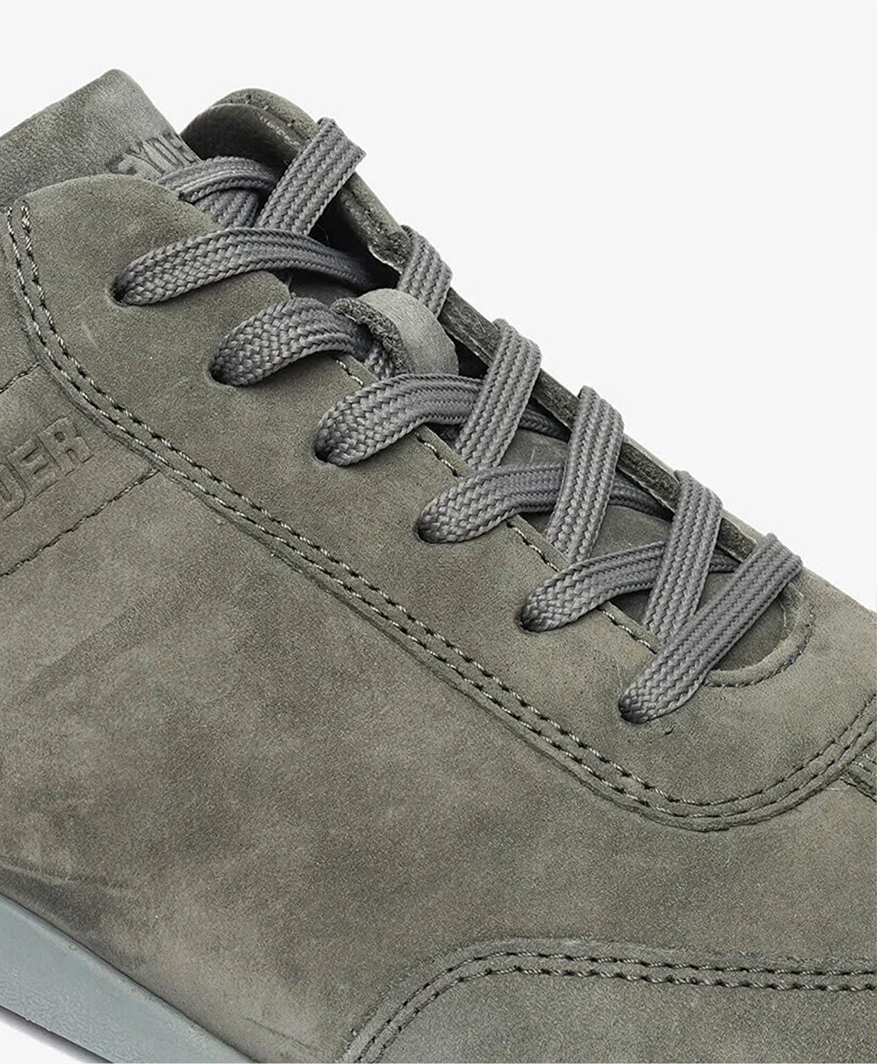 Erkek Gri Hakiki Deri Memory Foam Taban Casual Ayakkabı - 5