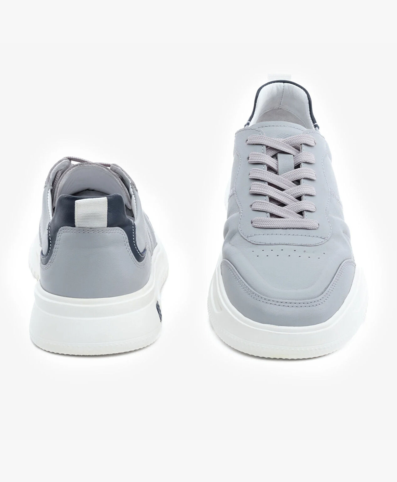 Erkek Siyah Ekru Hakiki Deri Sneaker Ayakkabı - 7