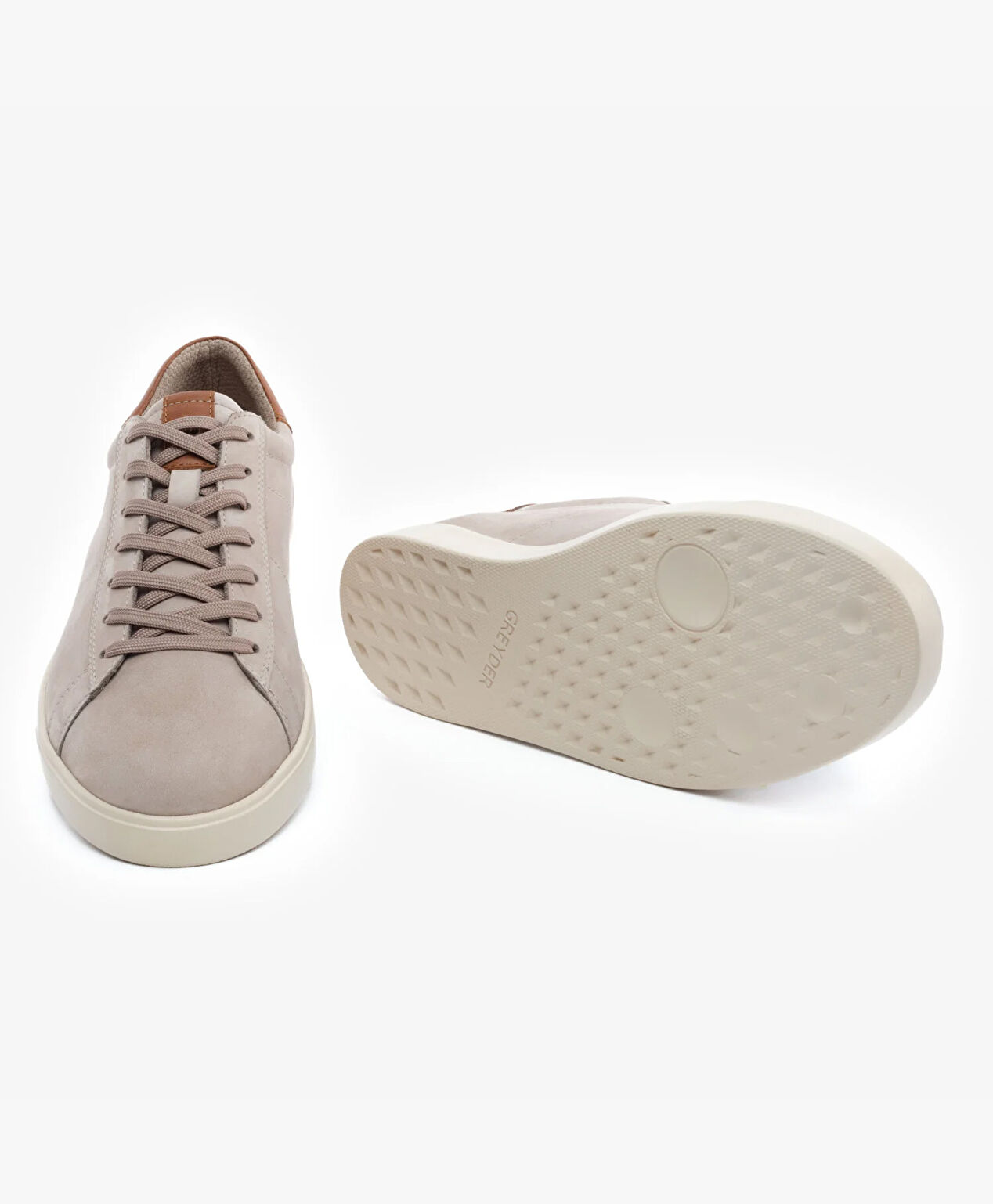 Erkek Vizon Nubuk Hakiki Deri Sneaker Ayakkabı - 6