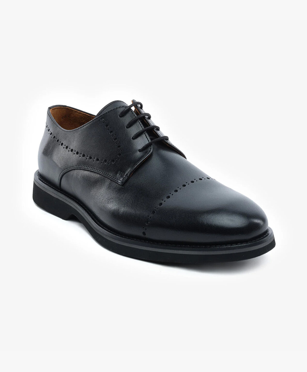 Erkek Siyah Hakiki Deri Oxford Ayakkabı - 2