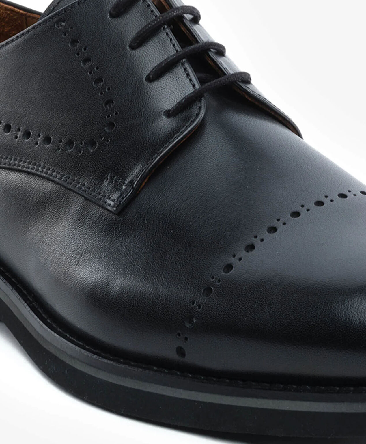 Erkek Siyah Hakiki Deri Oxford Ayakkabı - 5