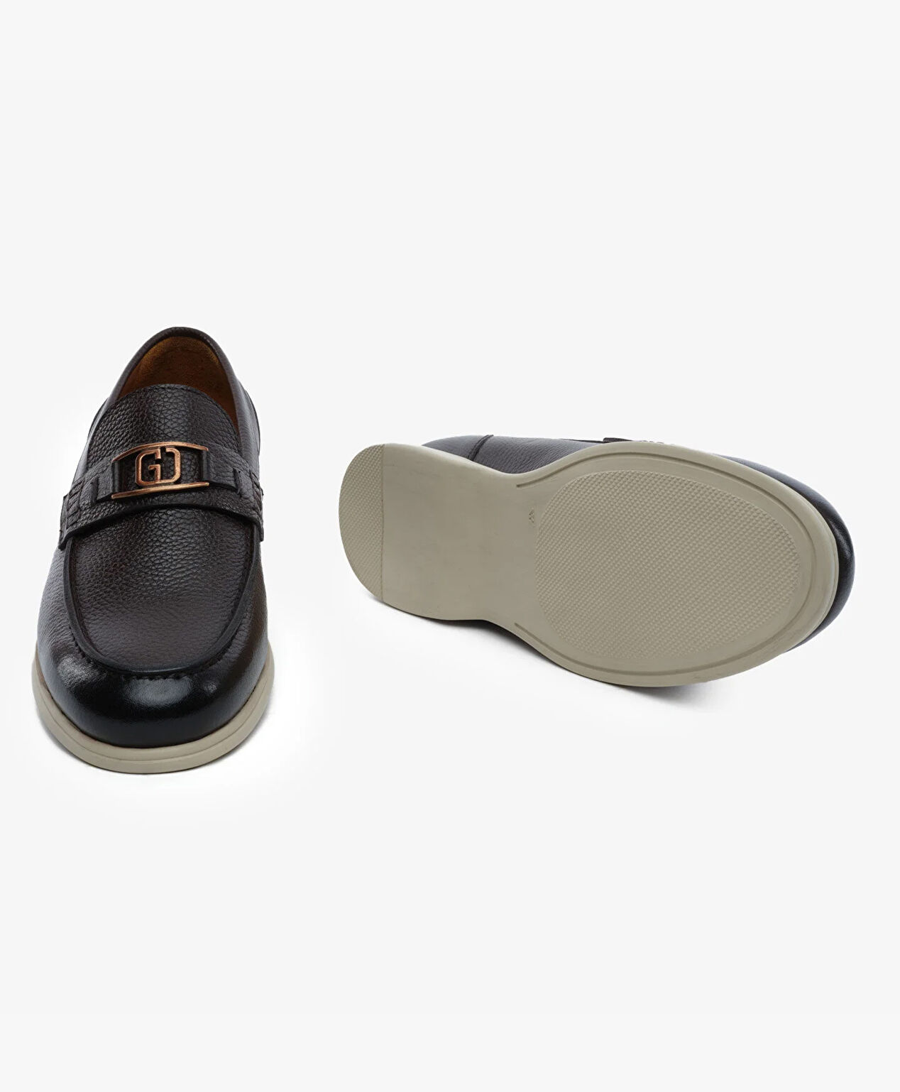 Erkek Kahverengi Hakiki Deri Loafer Ayakkabı - 6