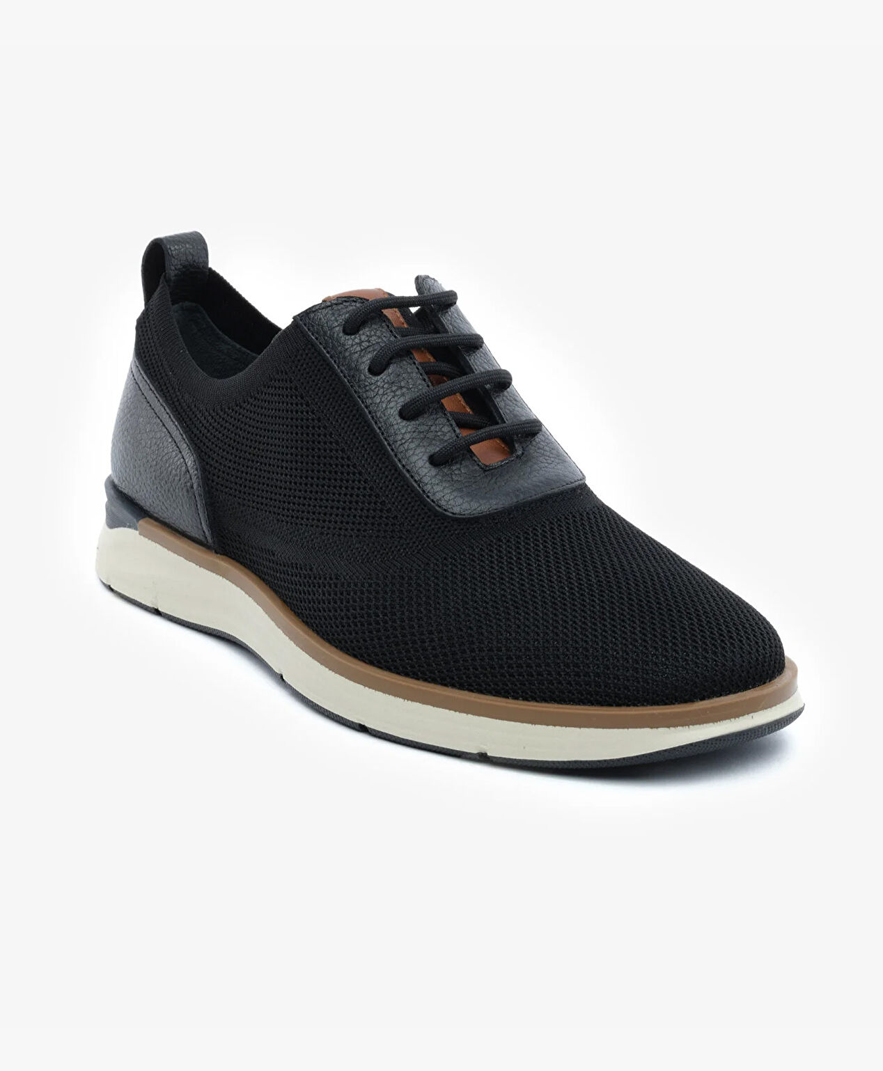 Erkek Siyah Hakiki Deri Sneaker Ayakkabı - 2