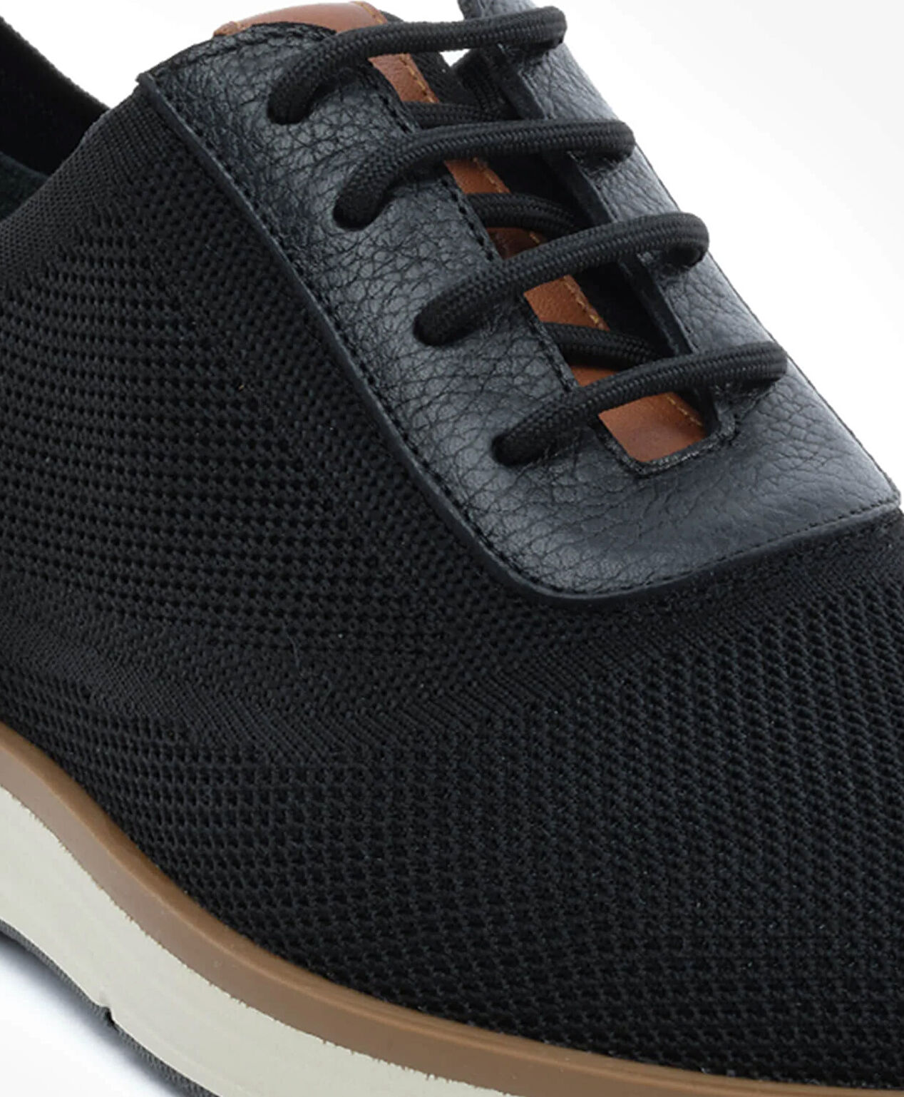Erkek Siyah Hakiki Deri Sneaker Ayakkabı - 5