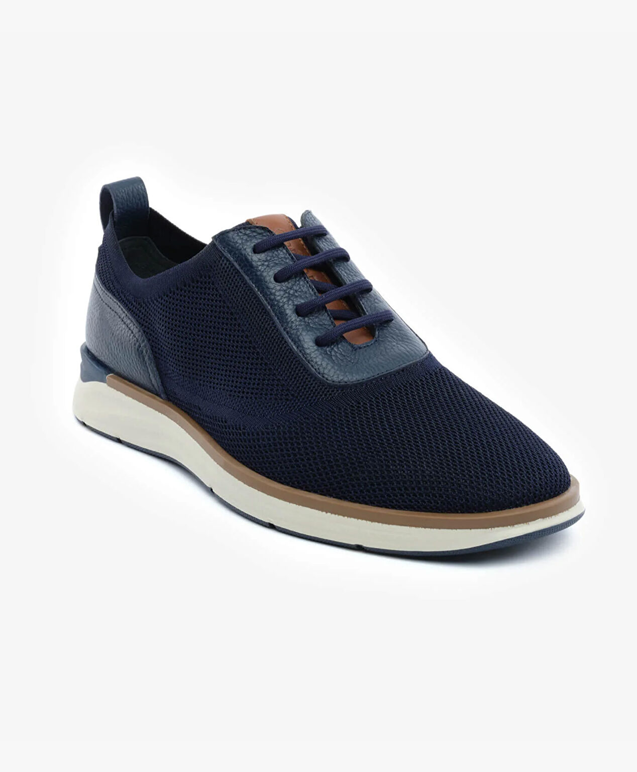 Erkek Lacivert Hakiki Deri Sneaker Ayakkabı - 2