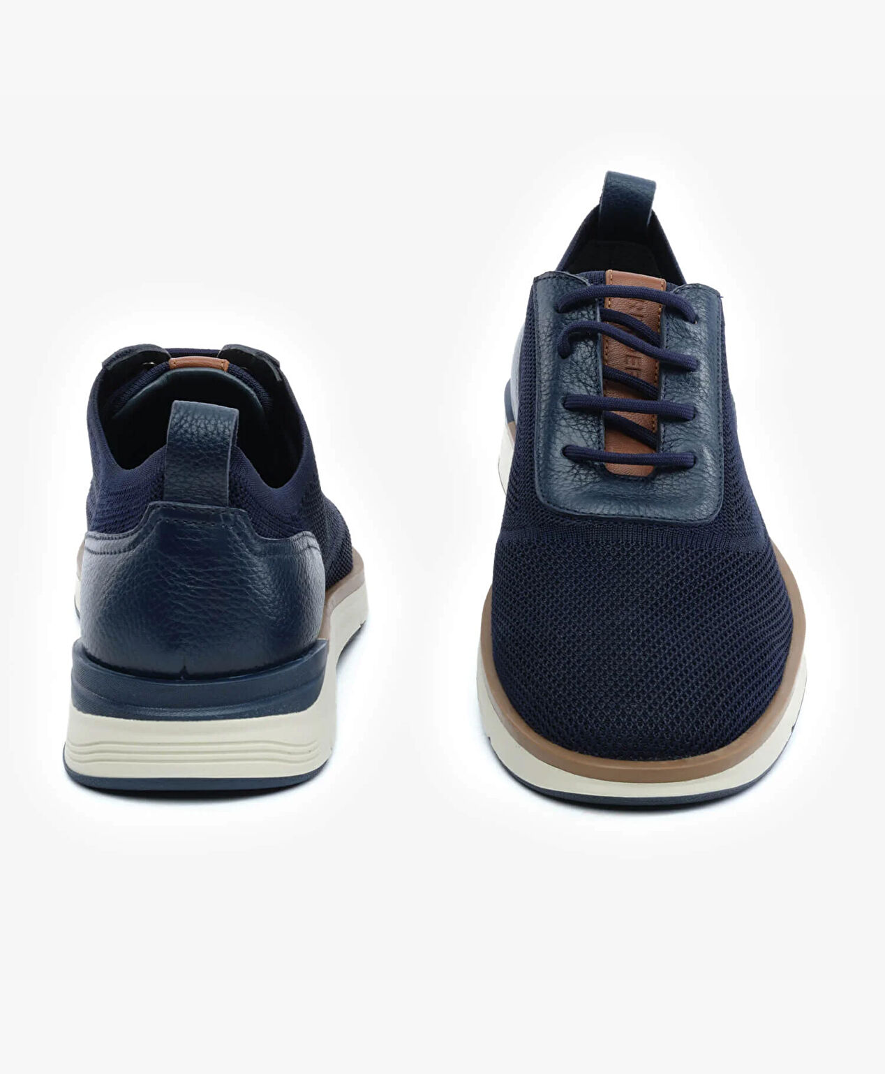 Erkek Lacivert Hakiki Deri Sneaker Ayakkabı - 7