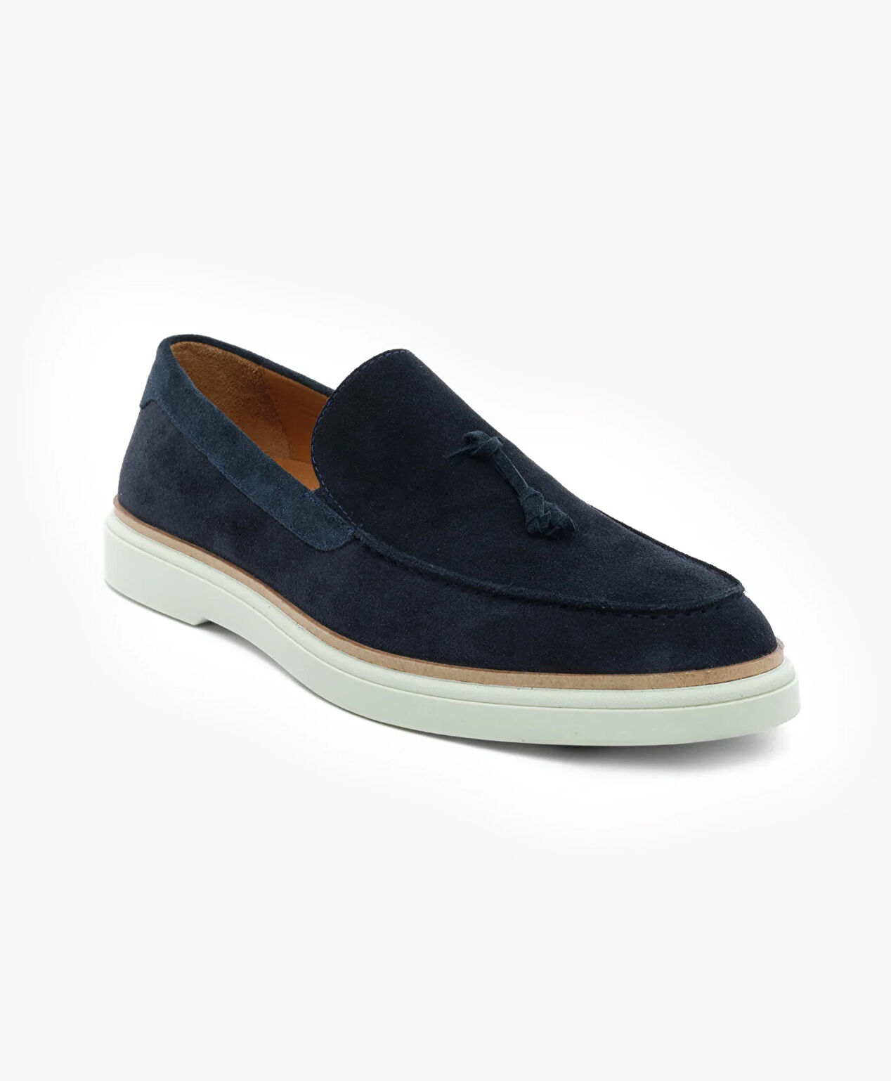 Erkek Lacivert Hakiki Deri Loafer Ayakkabı - 2