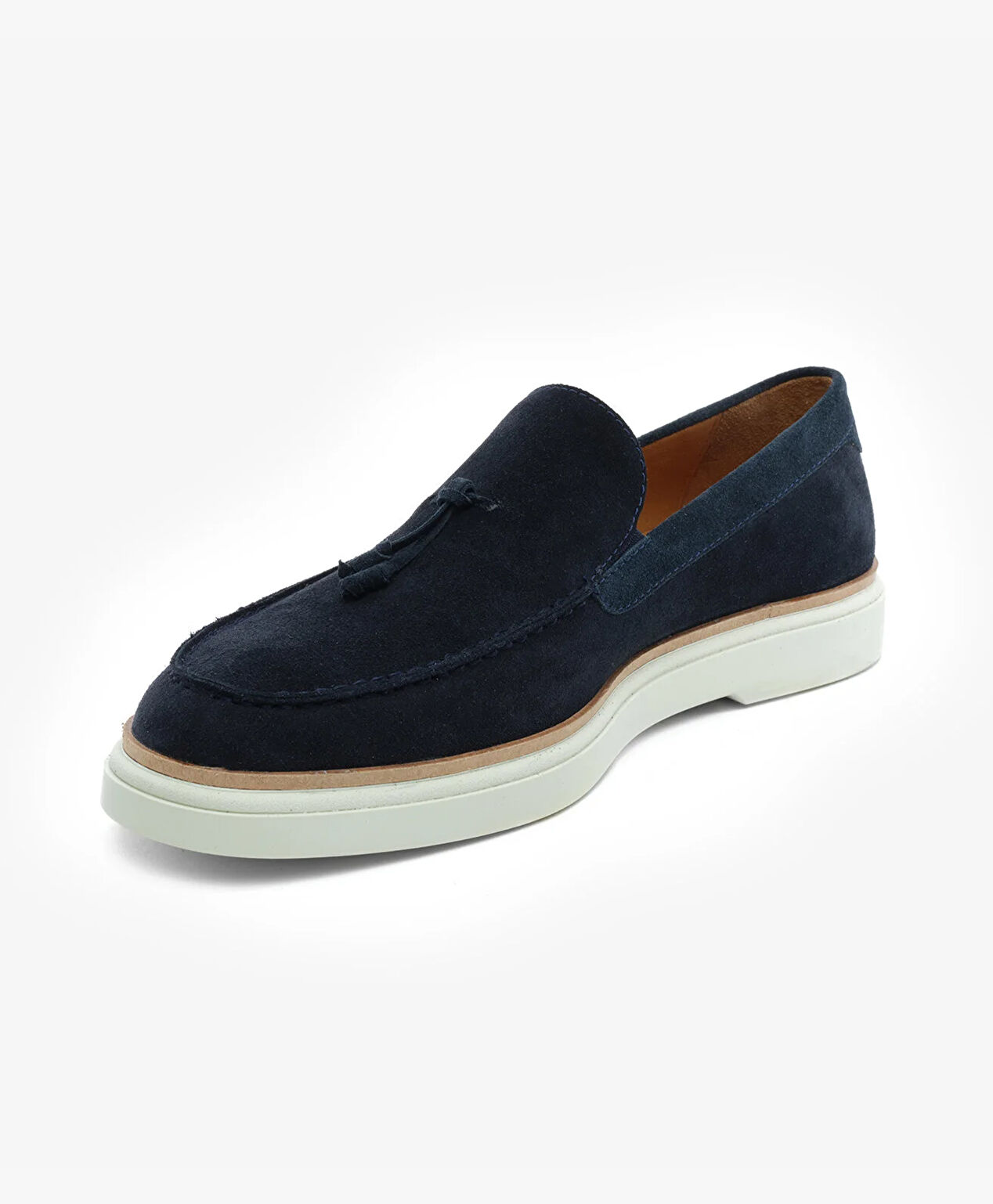 Erkek Lacivert Hakiki Deri Loafer Ayakkabı - 3