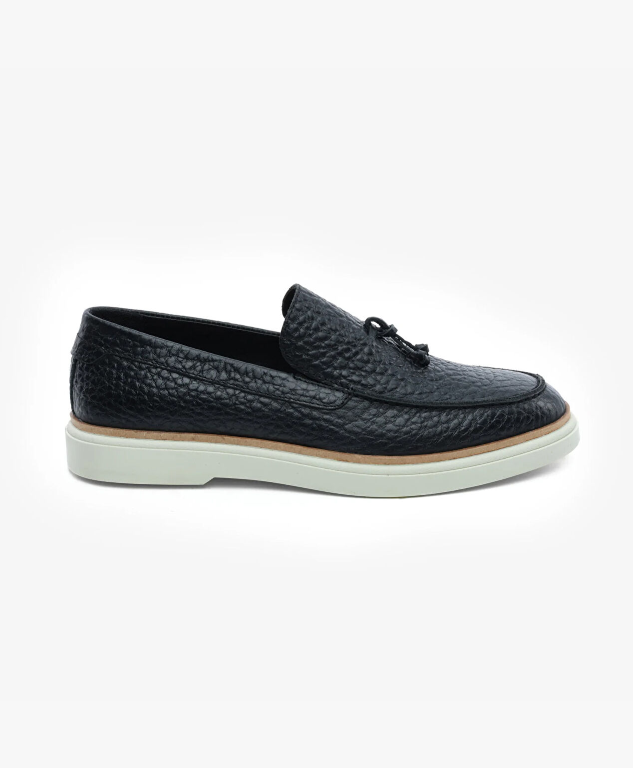 Erkek Siyah Hakiki Deri Loafer Ayakkabı - 1
