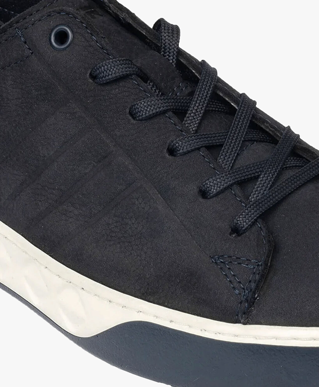Erkek Lacivert Hakiki Deri Memory Foam Taban Sneaker Ayakkabı - 5