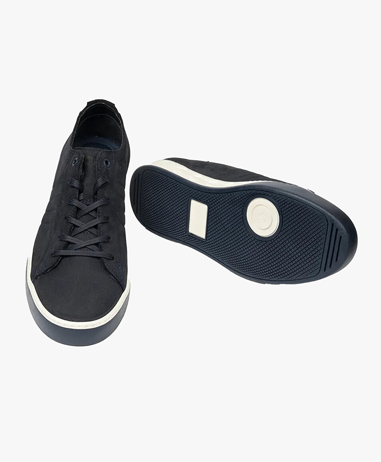 Erkek Lacivert Hakiki Deri Memory Foam Taban Sneaker Ayakkabı - 6