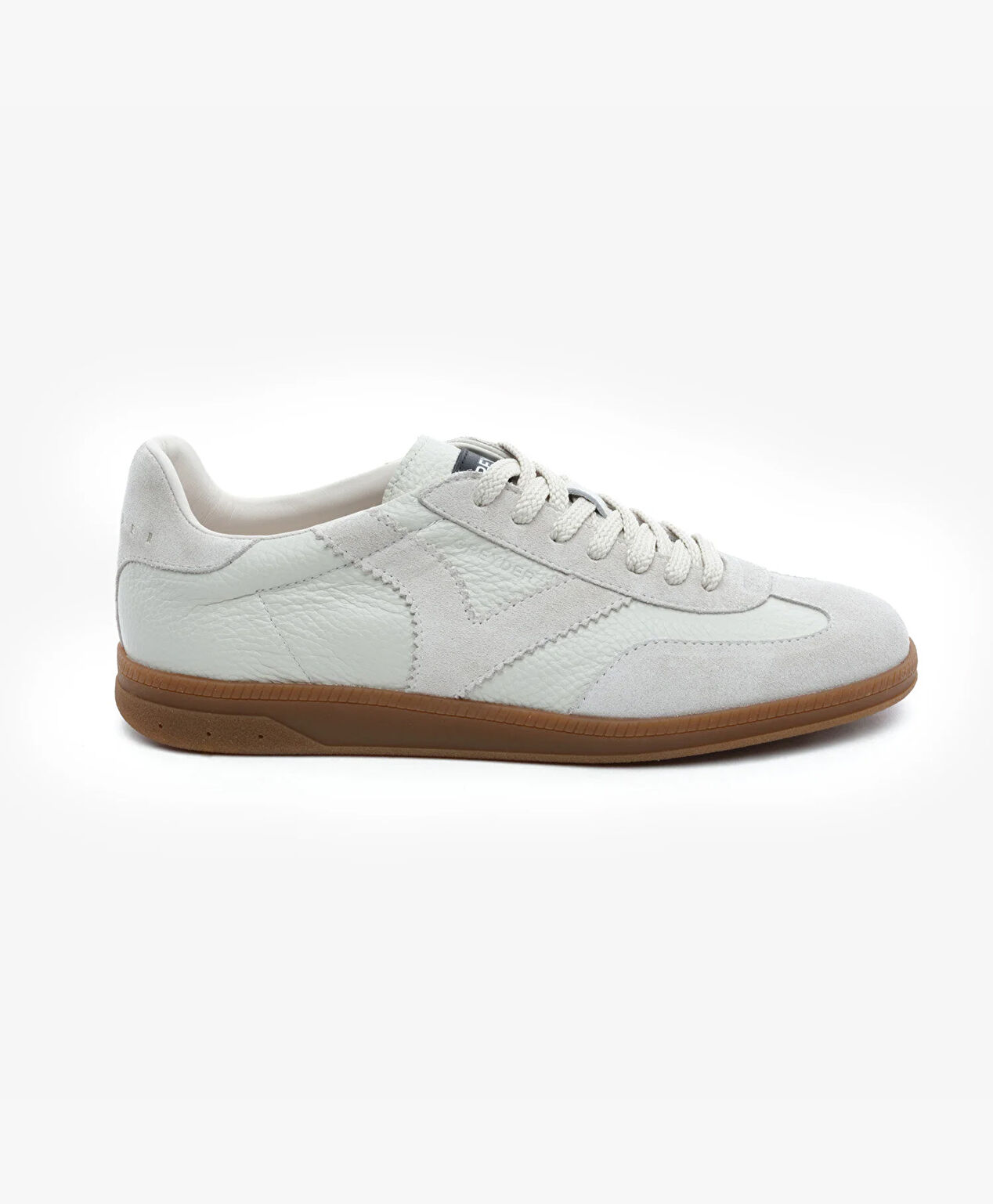 Erkek Kirli Beyaz Hakiki Deri Sneaker Ayakkabı - 1