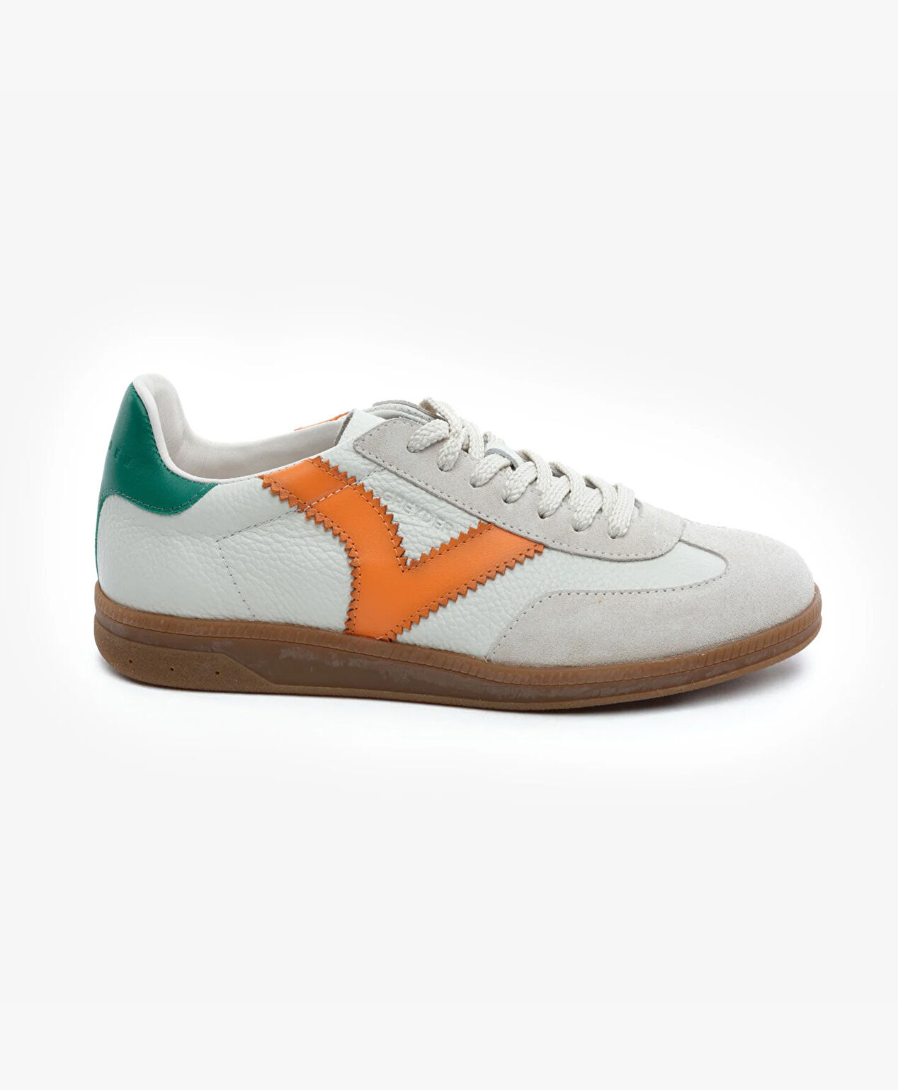 Erkek Kemik Turuncu Hakiki Deri Sneaker Ayakkabı - 1
